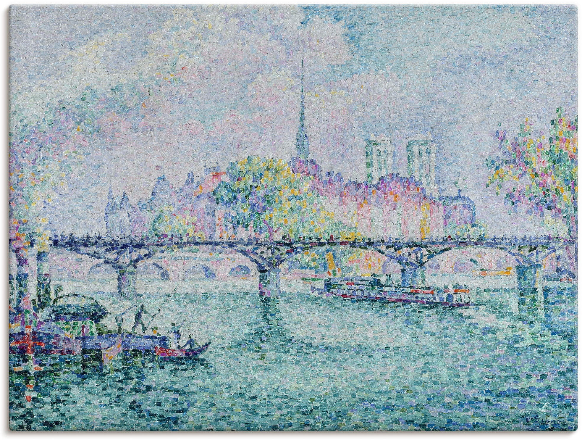 Artland Leinwandbild "Paris, Blick zur Ile de la Cité. 1913", Europa, (1 St.), auf Keilrahmen gespannt