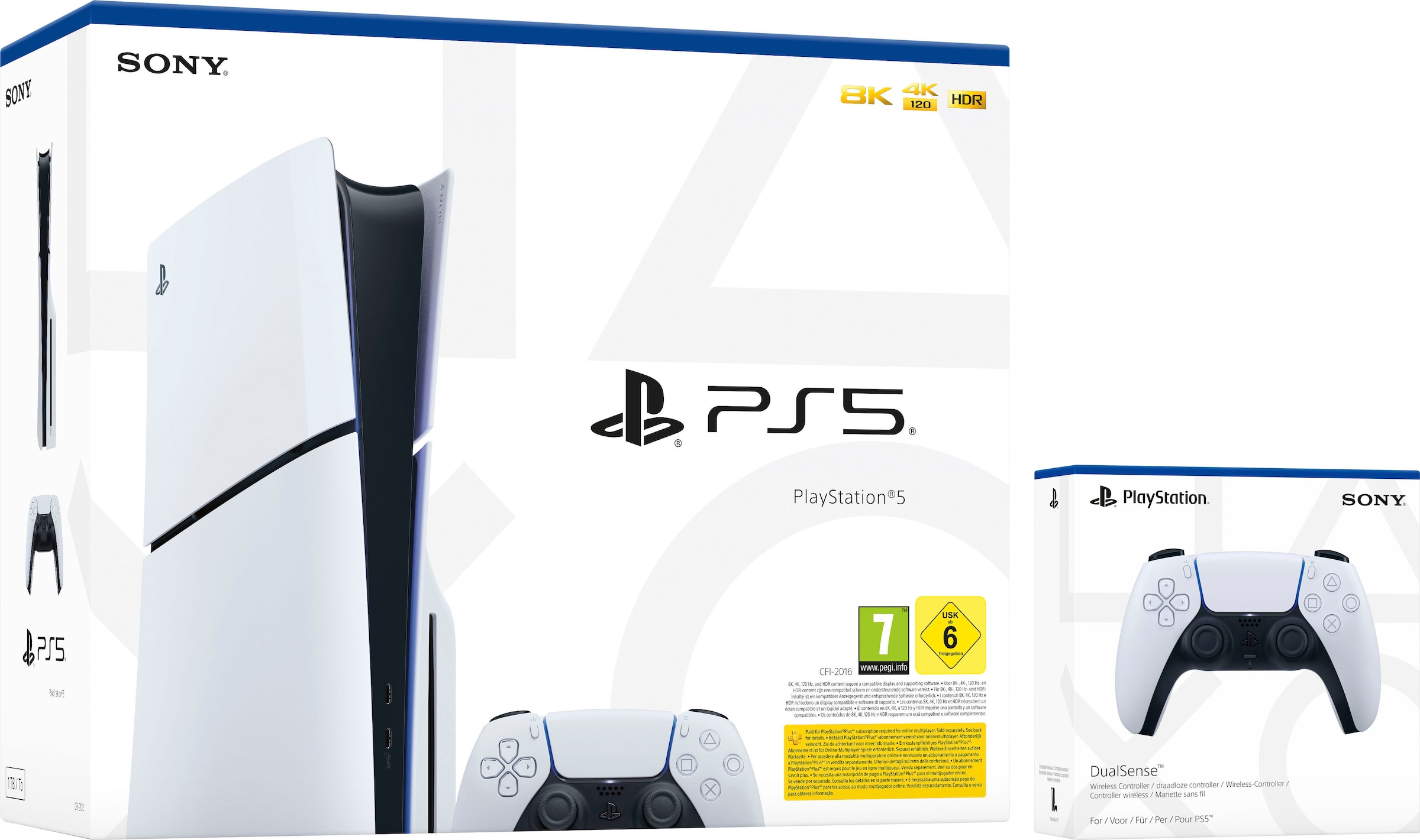 PlayStation 5 Spielekonsole »Disk Edition (Slim) inkl. zweitem DualSense Wireless-Controller«