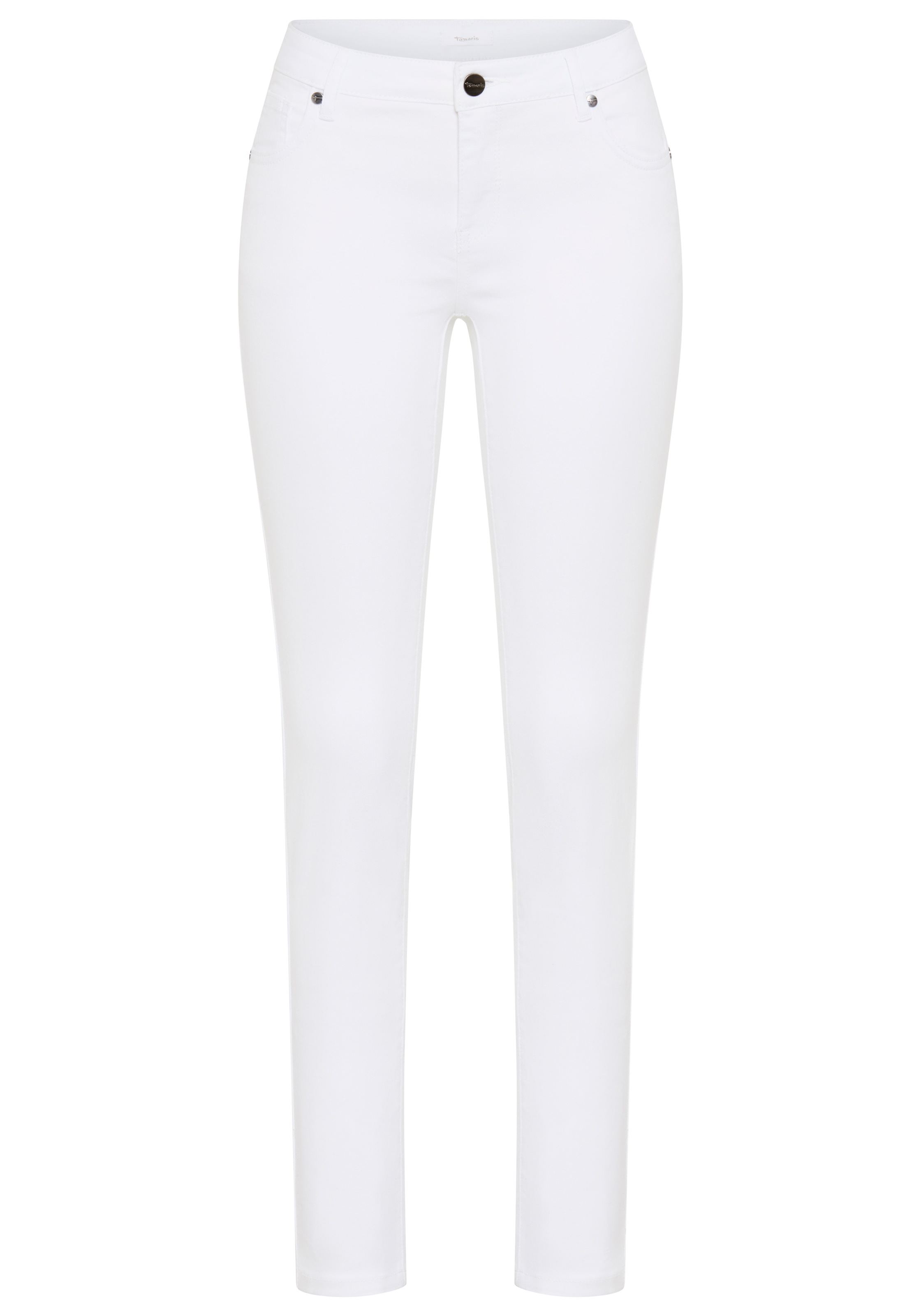 Thumbnail - Tamaris Skinny-fit-Jeans schmale Beinweite, mit Gürtelschlaufenbund, mit Metallreißverschluss