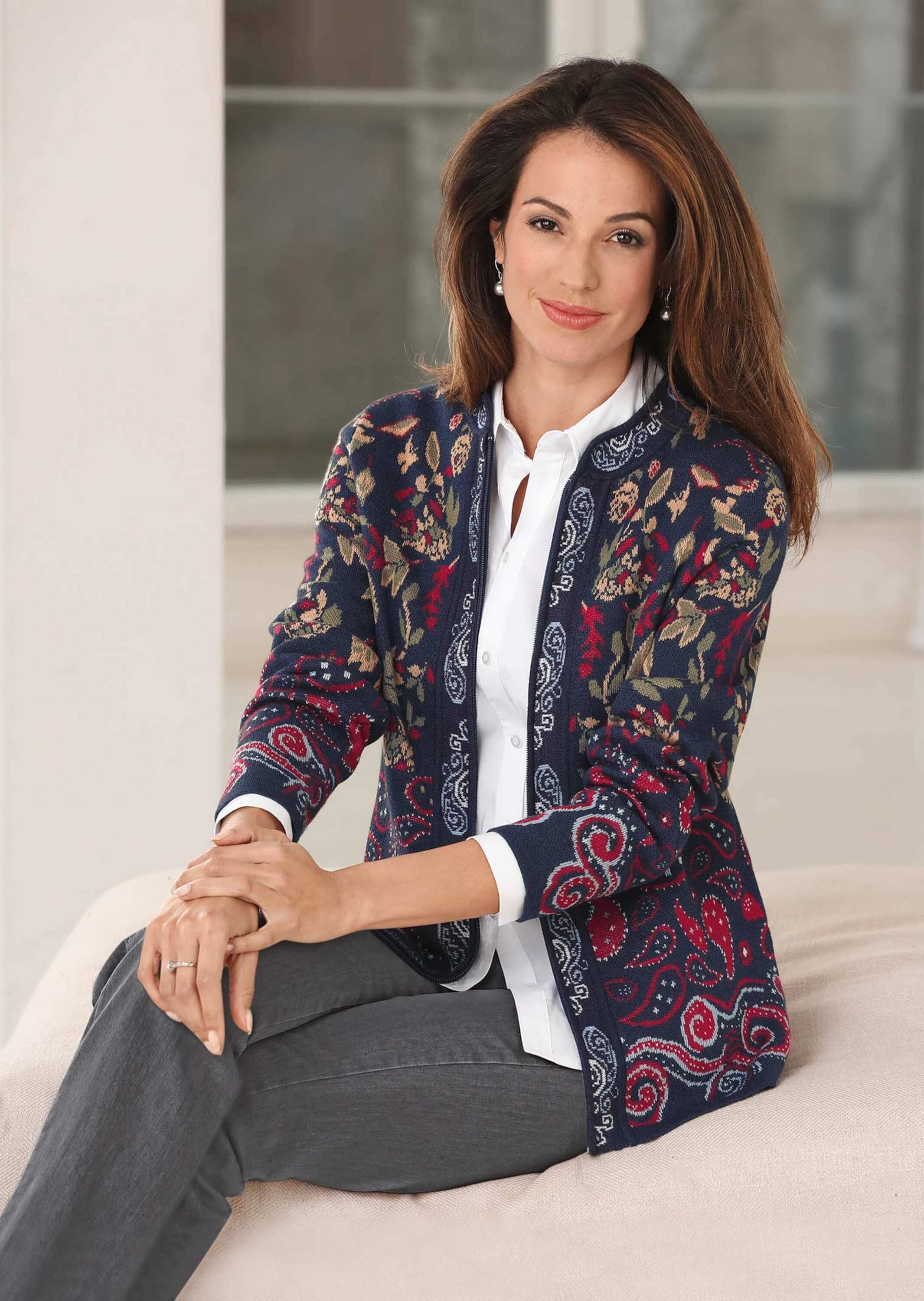 GOLDNER Strickjacke »Strickjacke mit aufwändiger Strickstruktur«