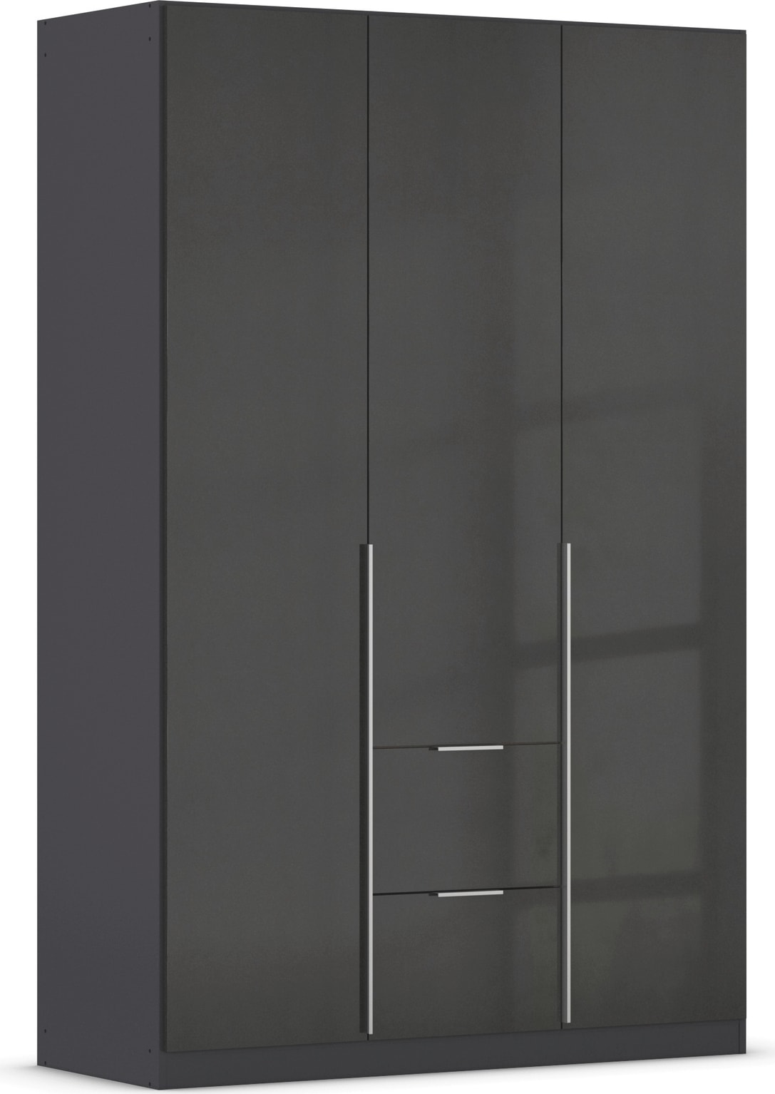 OTTO home Drehtürenschrank "Kleiderschrank Schrank Garderobe AGORDO mit Dekor- oder Hochglanzfront" in zwei Griff-Farben, Breite 136 cm, mit Außenschubkästen, Serie in 7 Breiten und 2 Höhen MADE IN GERMANY