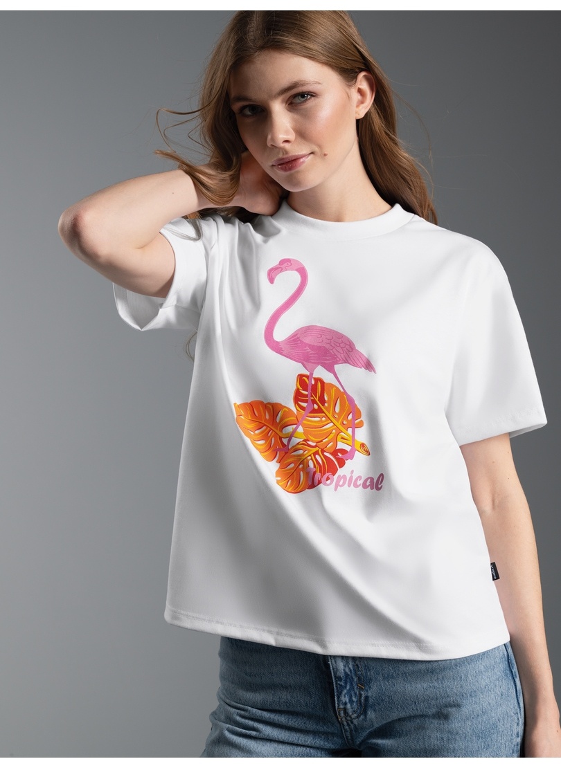 Trigema "TRIGEMA T Shirt mit "Tropical" Print" 1