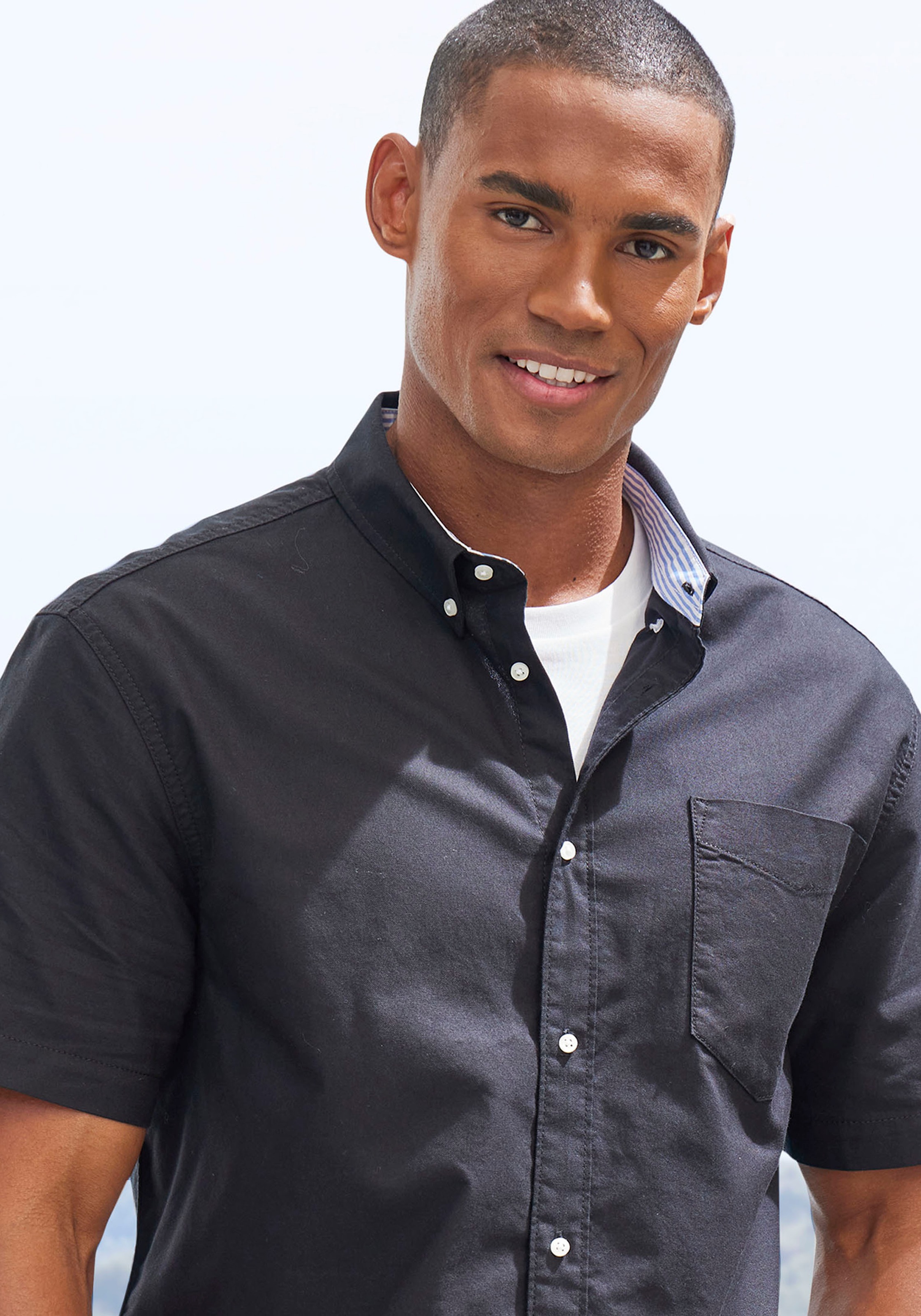 H.I.S Short Sleeve Shirt Black M 3
