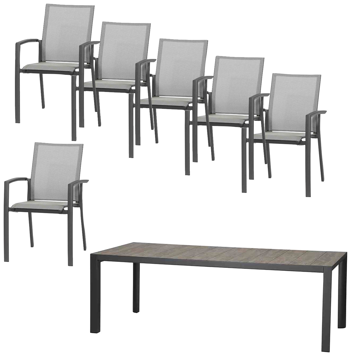 Siena Garden Garten-Essgruppe »Velia«, (7 tlg.)