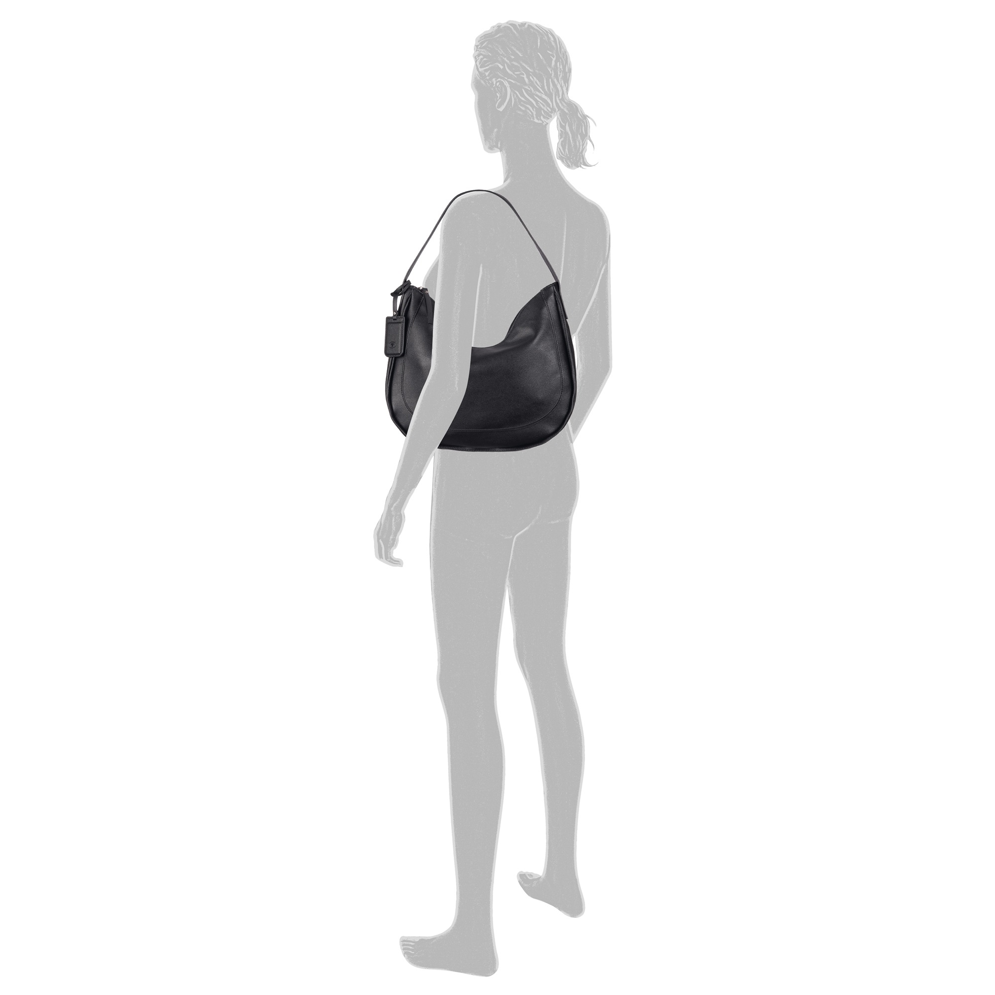 TOM TAILOR Hobo "Adela" aus Lederimtat in modernen Linienführung und abgese günstig online kaufen