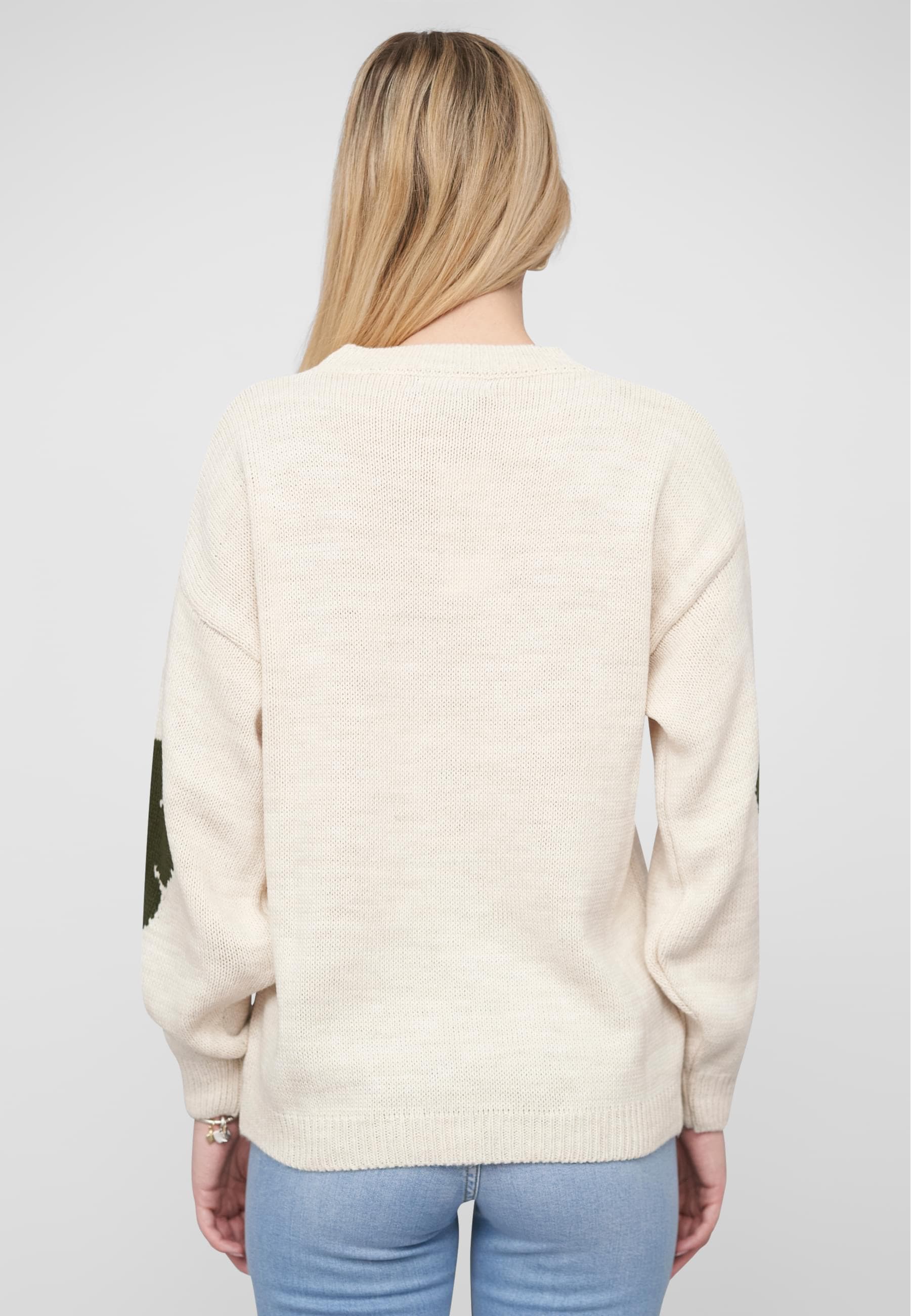 CLOUD 5IVE Rundhalspullover »CLOUD 5IVE Cloud 5ive Crewneck Knit Sweater with Flowers« 1 Stk. tlg.