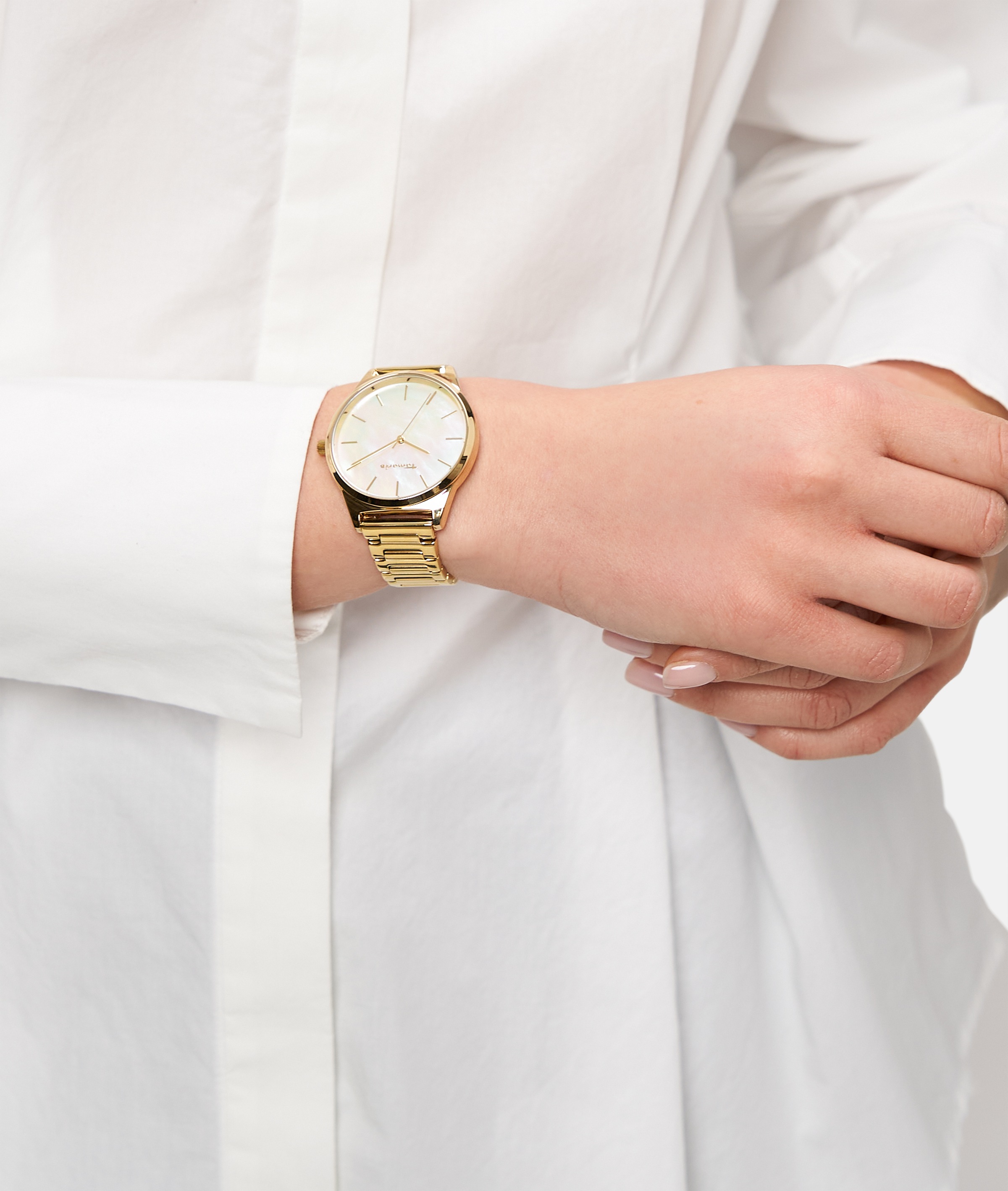 Quarzuhr TAMARIS "Basic Elegance", goldfarben, Armbanduhren, Damen, Quarzuhr, Armbanduhr, Damenuhr, Edelstahlarmband, analog 3