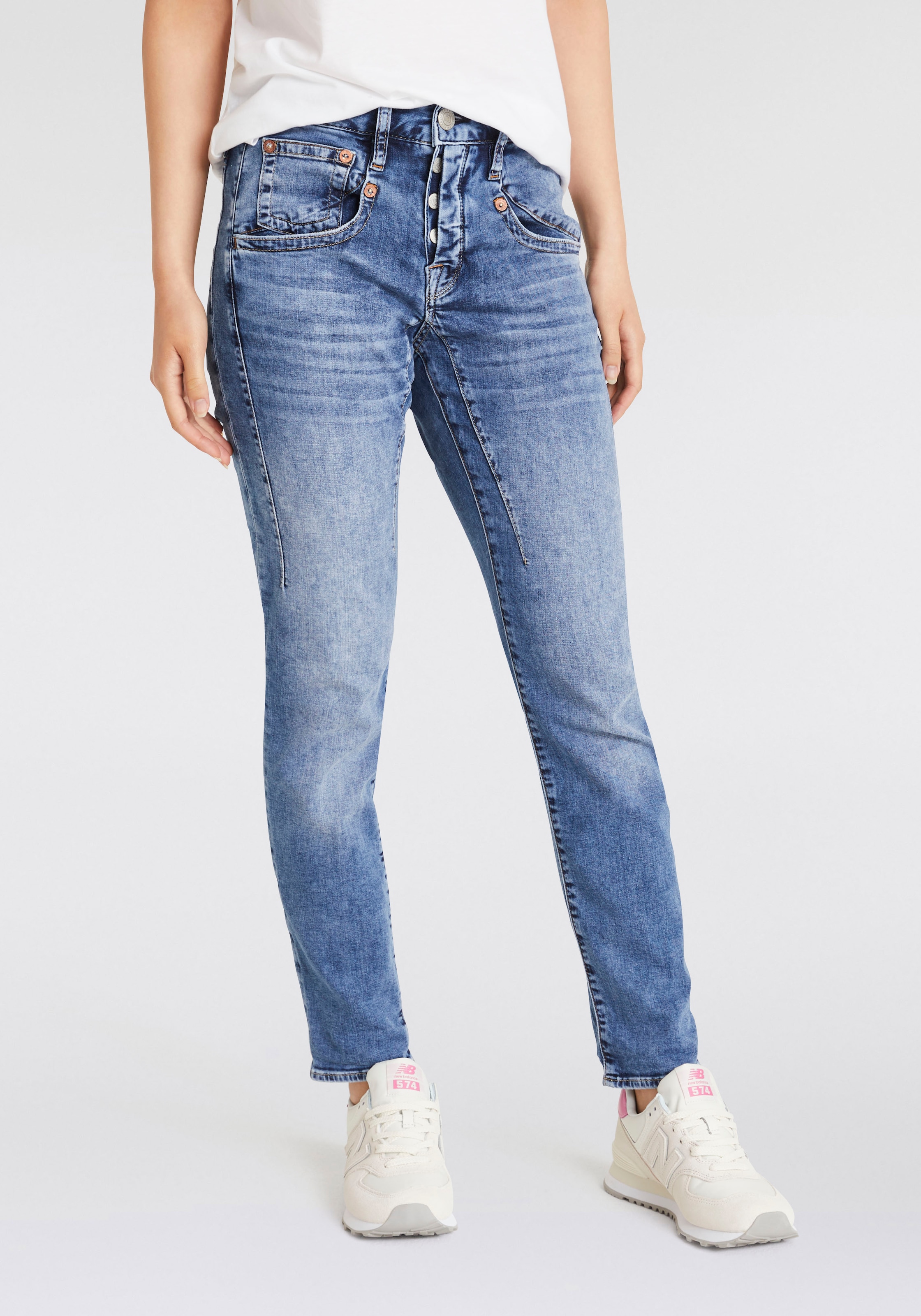 5-Pocket-Jeans »Shyra Cropped Light Denim«