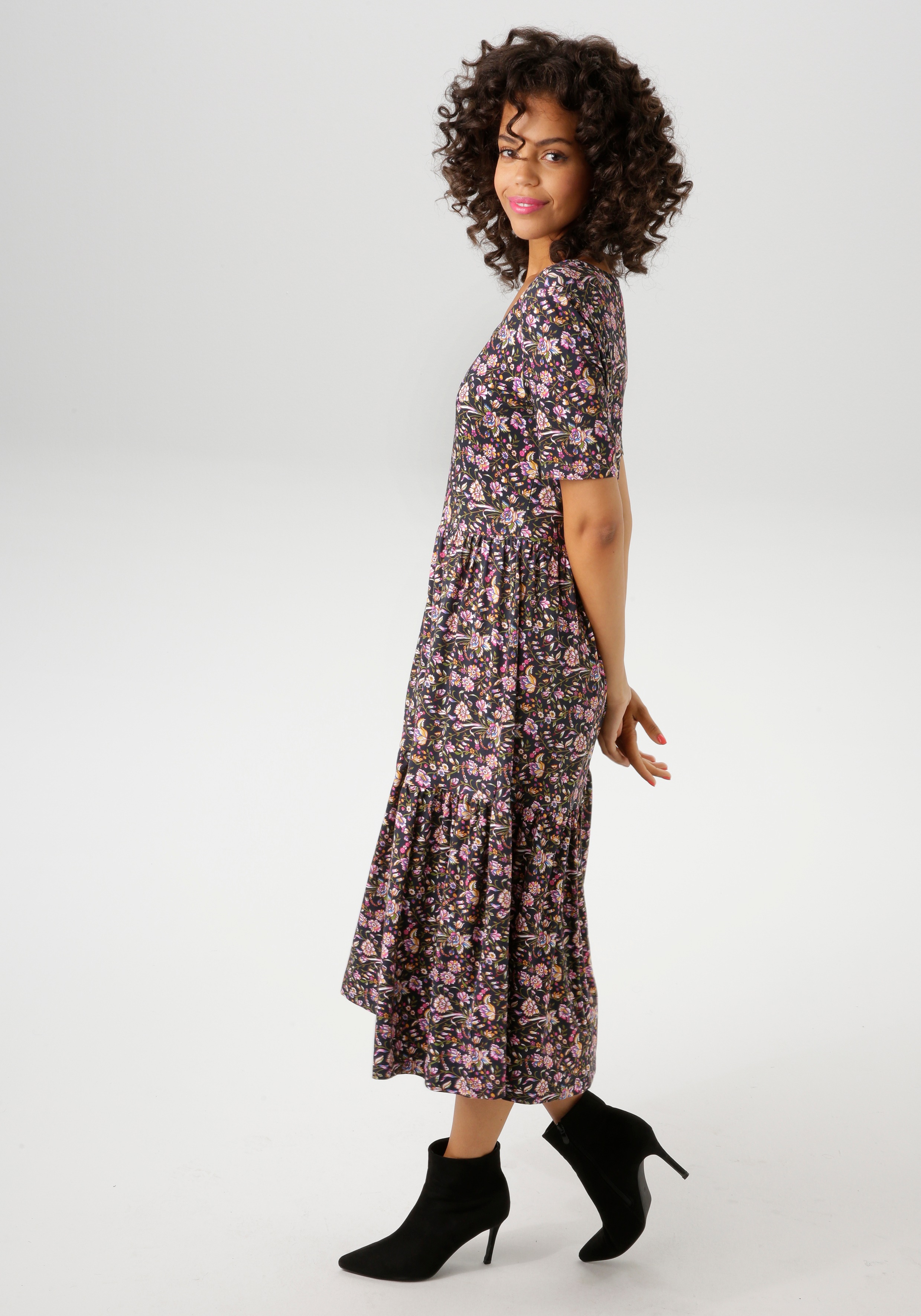 Thumbnail - Aniston CASUAL Sommerkleid, mit farbenfrohen Blumendruck