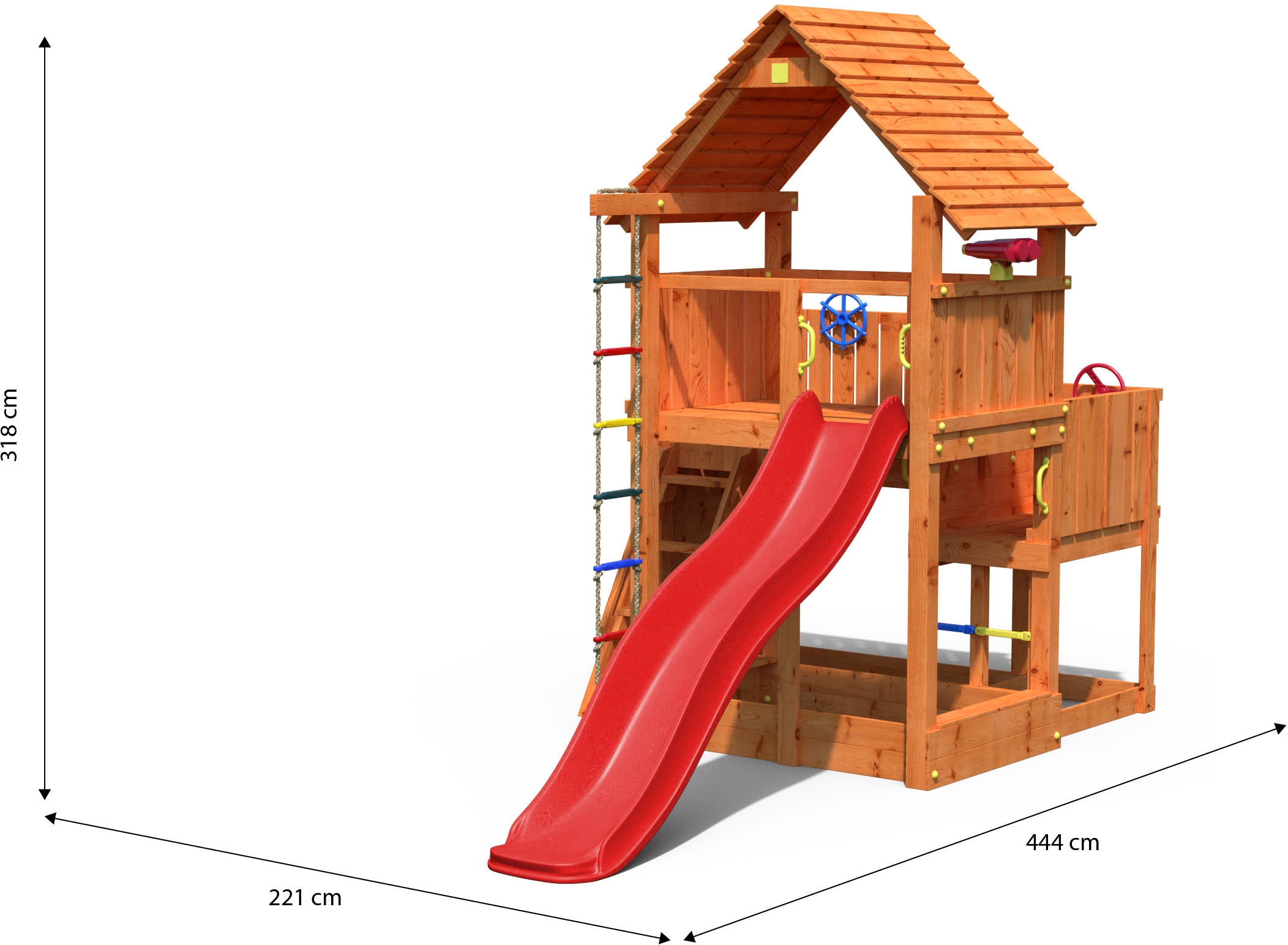 FUNGOO Spielturm »BIG LEADER«, mit Schaukel & Rutsche