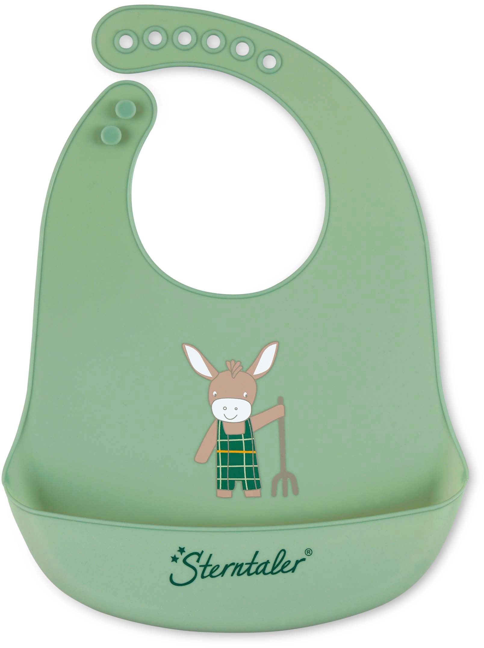 STERNTALER Baby Lätzchen "Lätzchen Silikon, Emmilius, hellgrün", grün, Silikon, Lätzchen