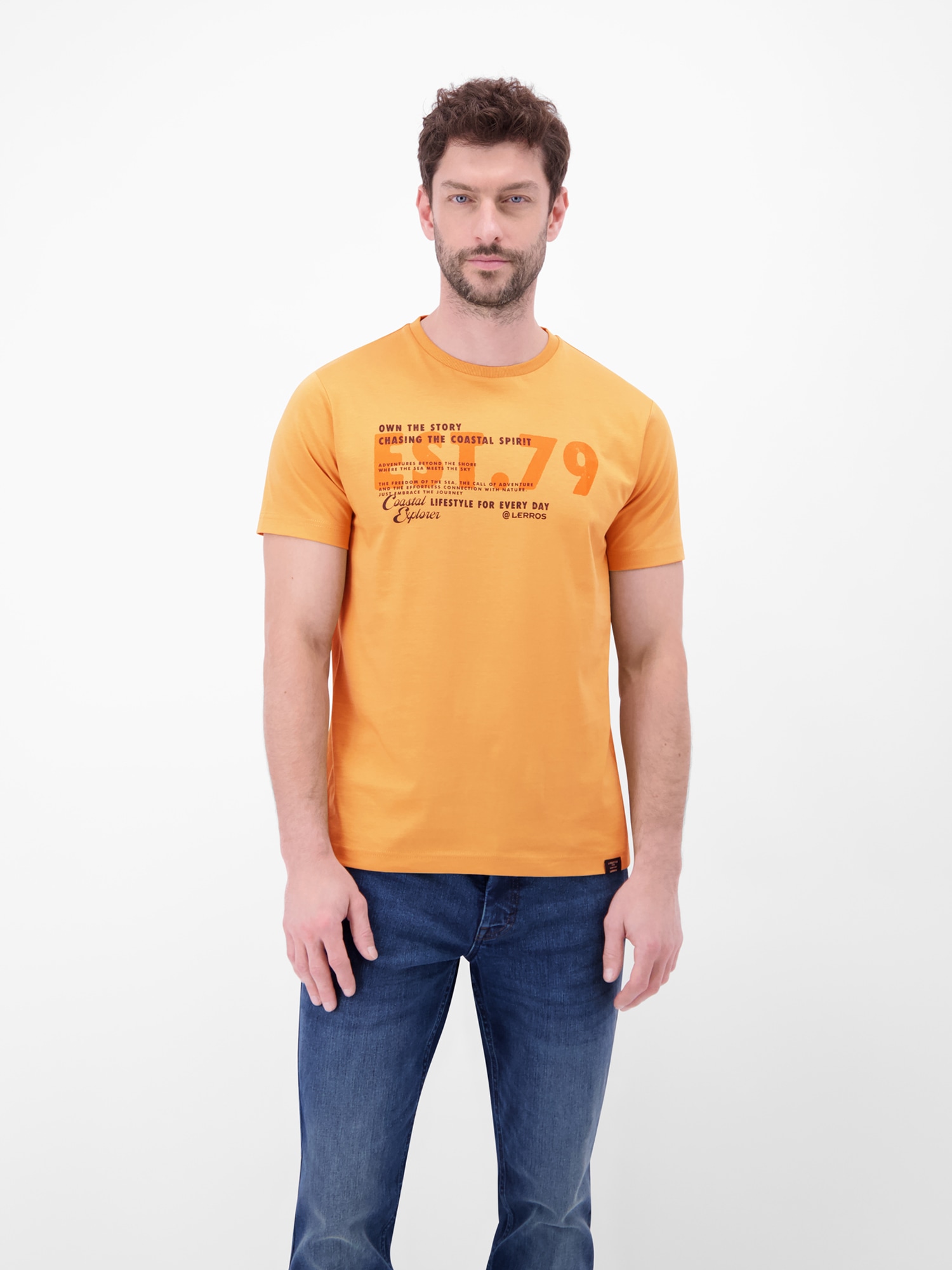 LERROS T-Shirt "T-Shirt aus Baumwolle mit Brustprint"