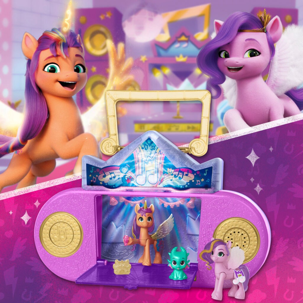 Hasbro Spielwelt »My Little Pony Zaubermelodie Radio«, mit Spielfiguren Sunny, Pipp und Sparky