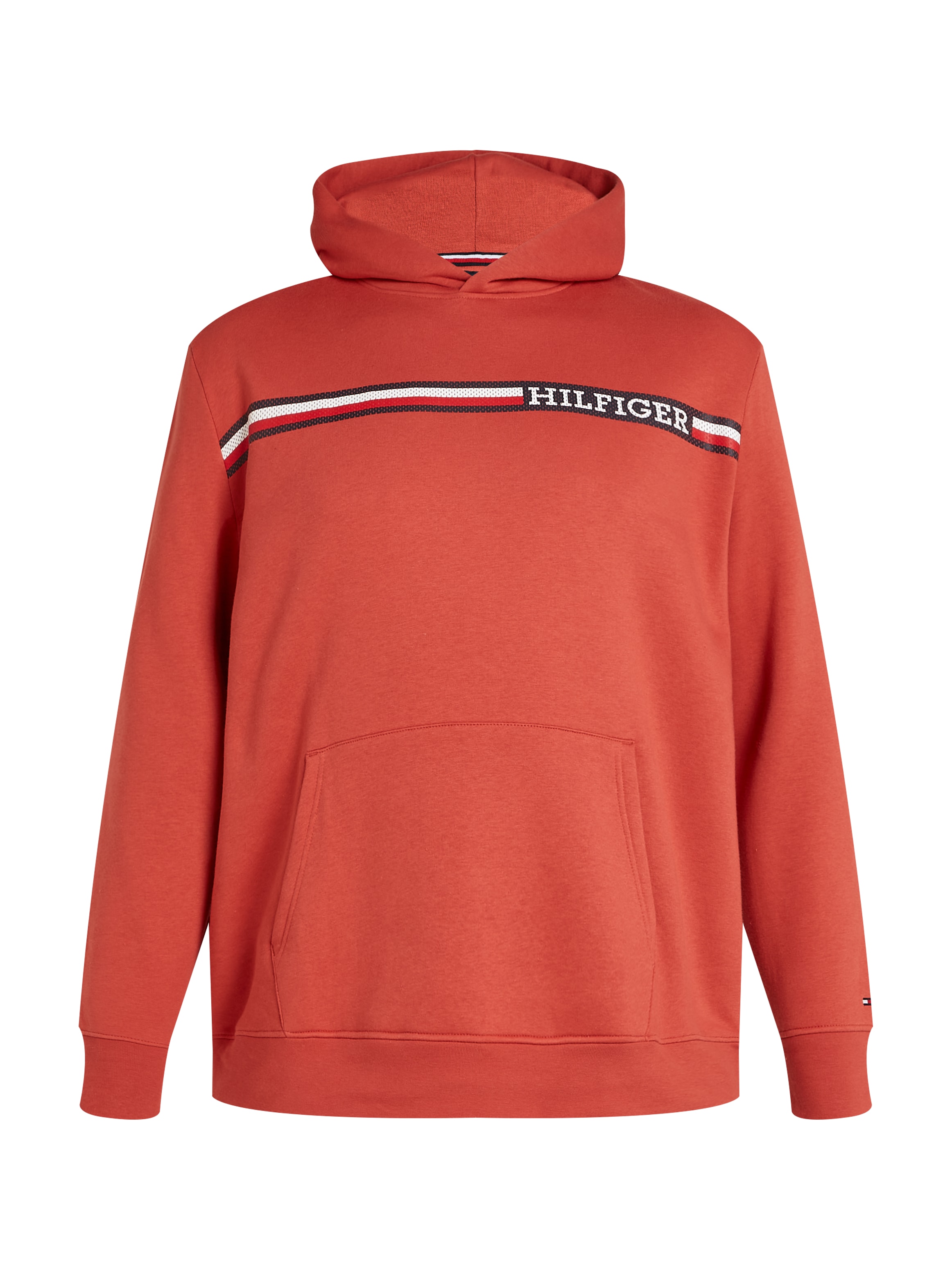 Tommy Hilfiger Big & Tall Kapuzensweatshirt »BT-CHEST STRIPE HOODY-B«, Große Größen mit Logoprägung