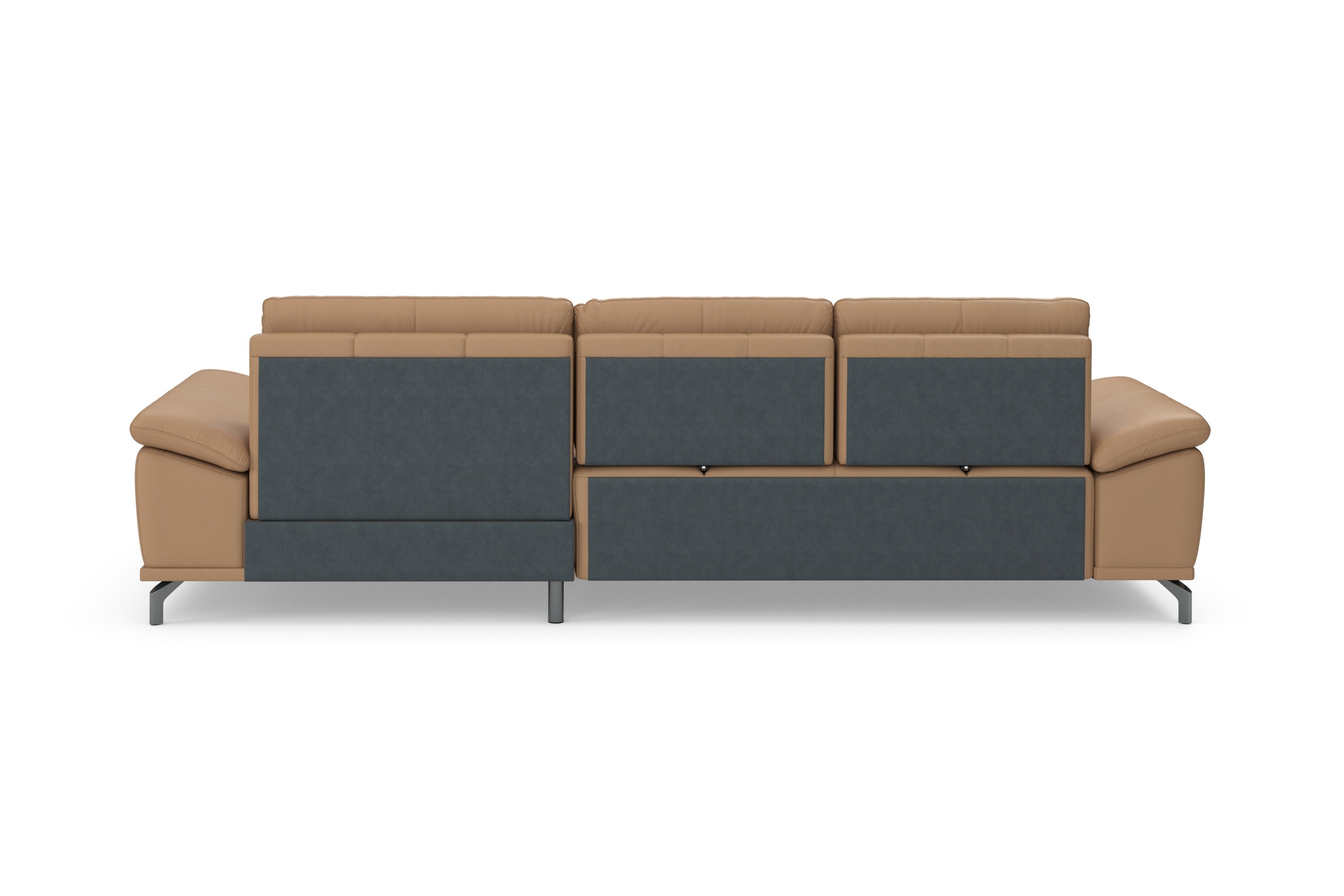 Places of Style Ecksofa Costello, mit Sitztiefenverstellung und Armlehnfunktion, incl. 3 Nierenkissen