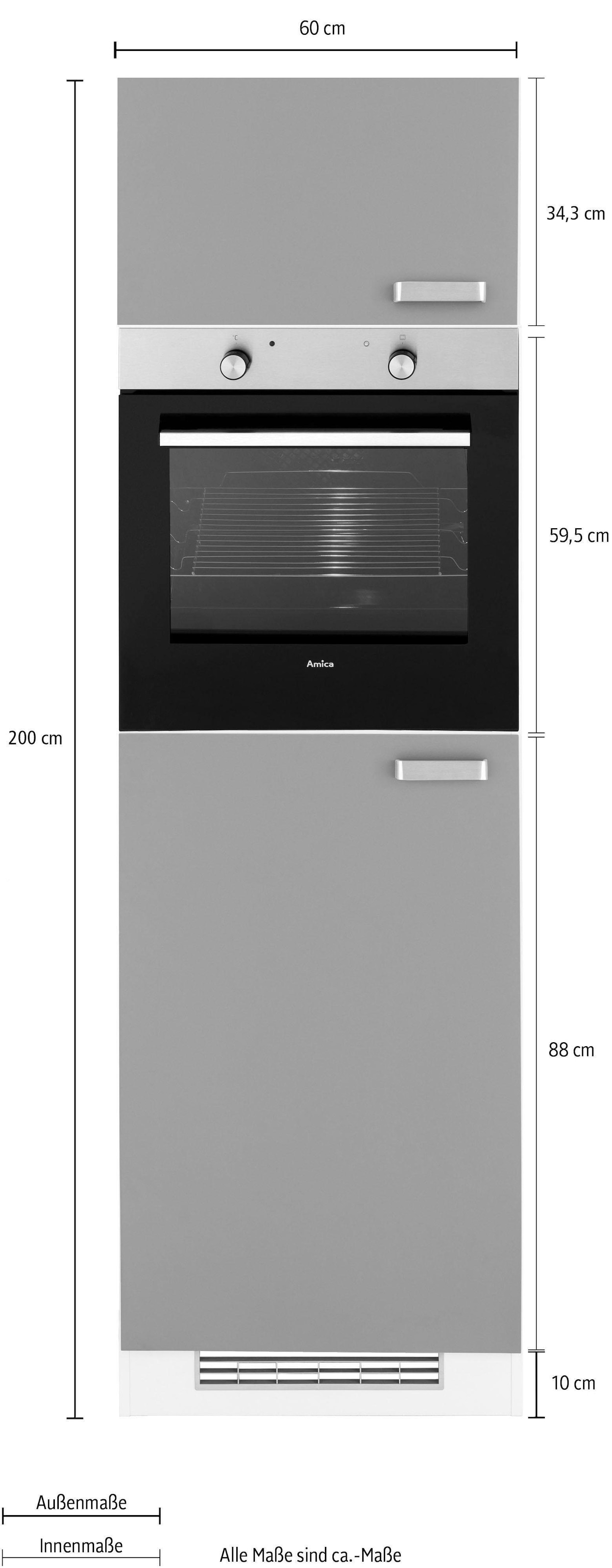 wiho Küchen Backofen/Kühlumbauschrank »Husum«, 60 cm breit | BAUR