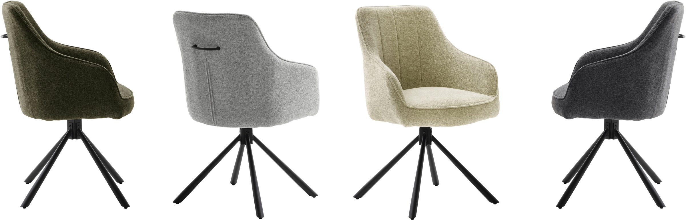 Thumbnail - MCA furniture Esszimmerstuhl "KASAMA", Strukturstoff, (2er-Set), 180 drehbar, Belastbarkeit120 kg, Sitzhöhe ca. 51 cm