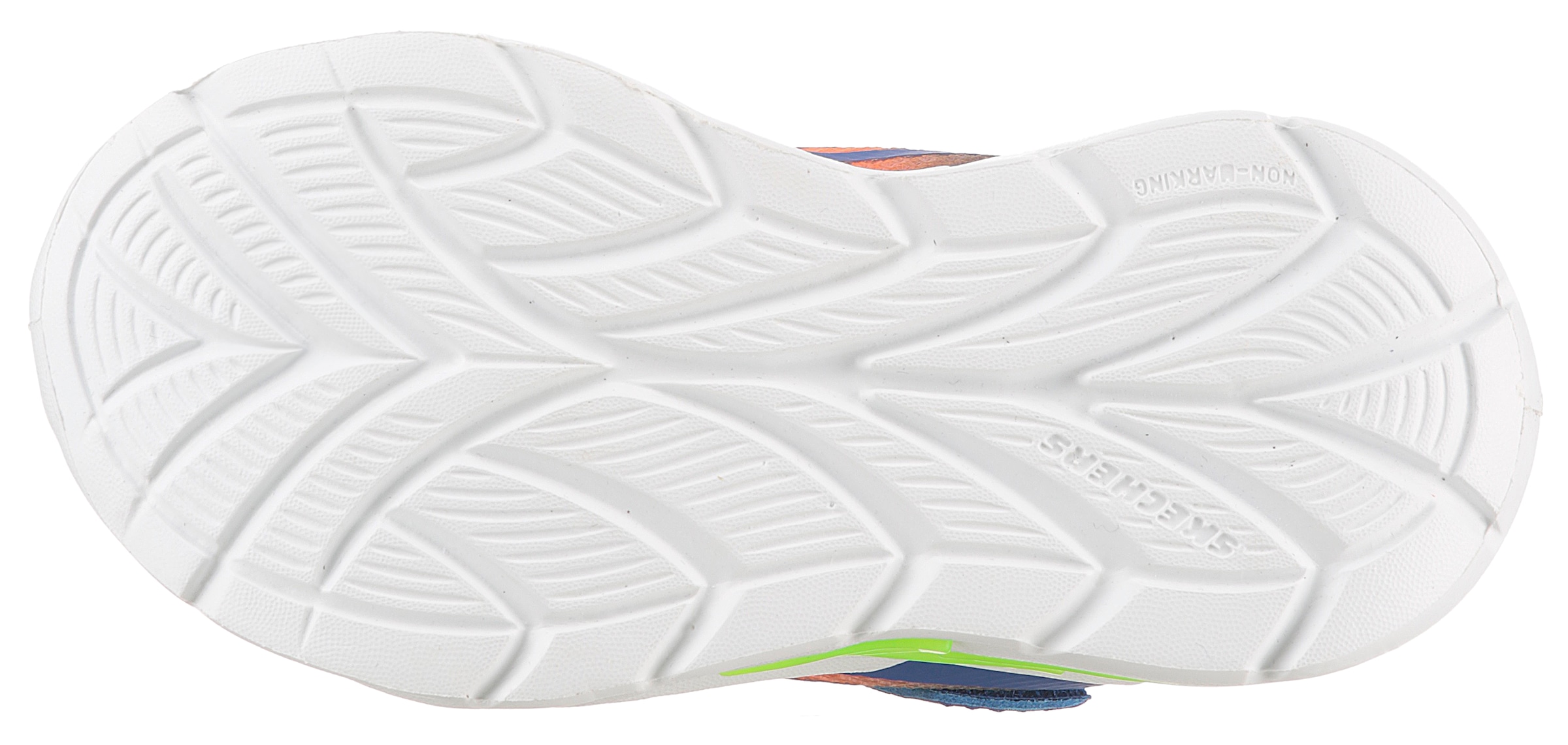 Skechers Lauflernschuh »FLEX-GLOW ULTRA LIGHTS«, Blink,-Klettschuh zum Schlüpfen, Neon, Größenschablone zum Download