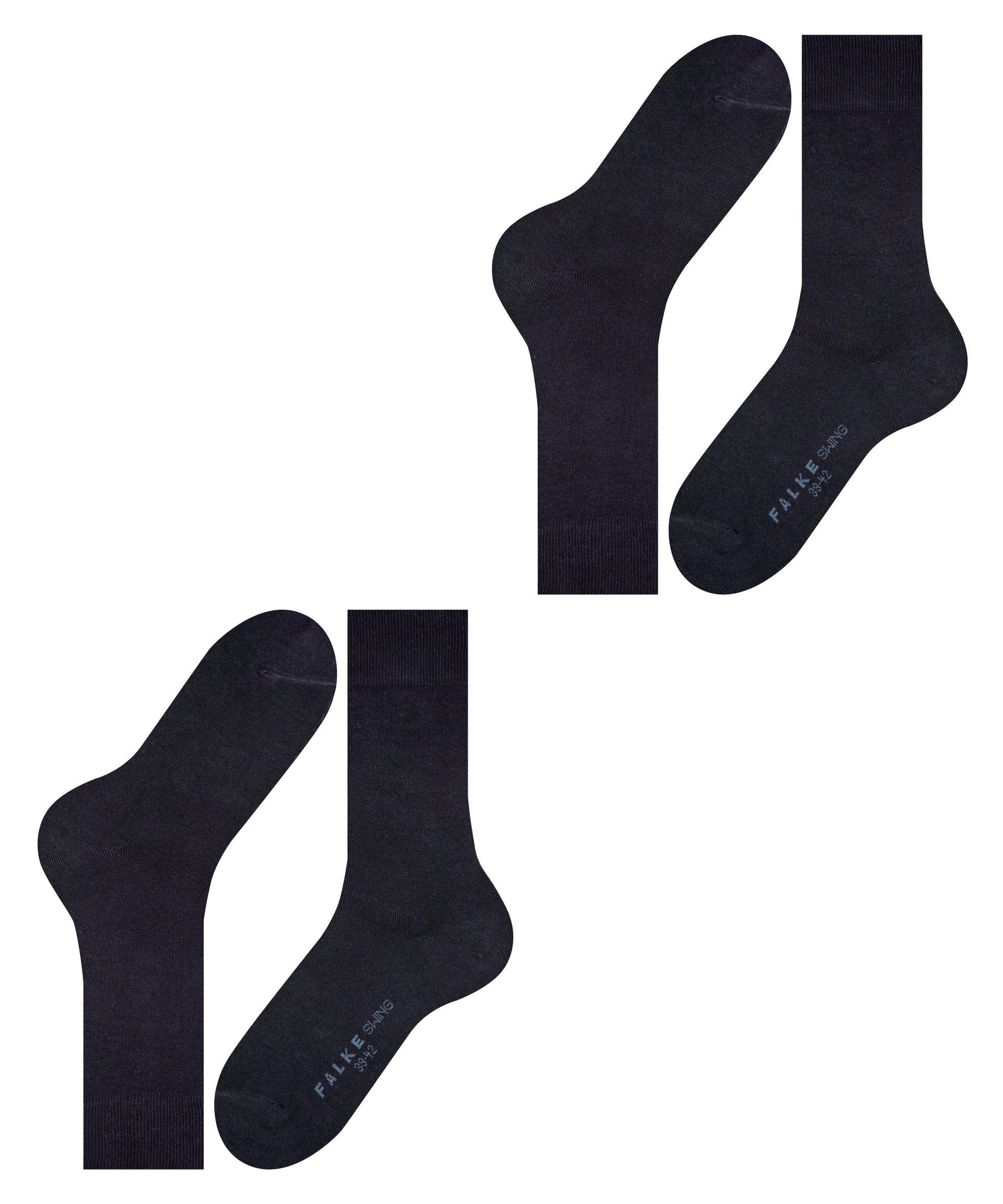 FALKE Socken »Swing« 2 Paar,  im Doppelpack, aus Baumwolle, verstärkt, mit flacher Zehennaht