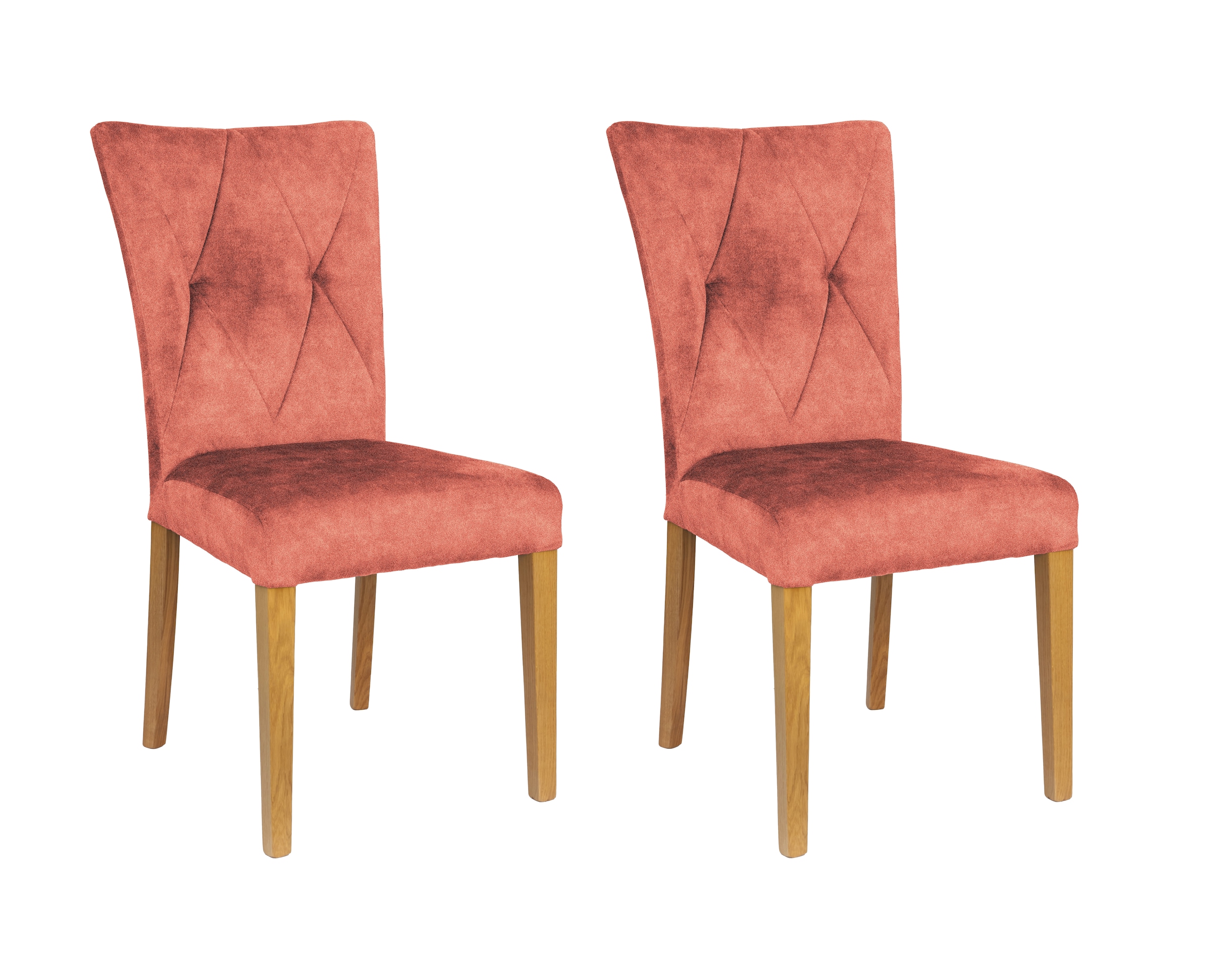 Home affaire 4-Fußstuhl "Diamond" (Set) 2 Stk. Samtvelours Sitz und Ruecken günstig online kaufen