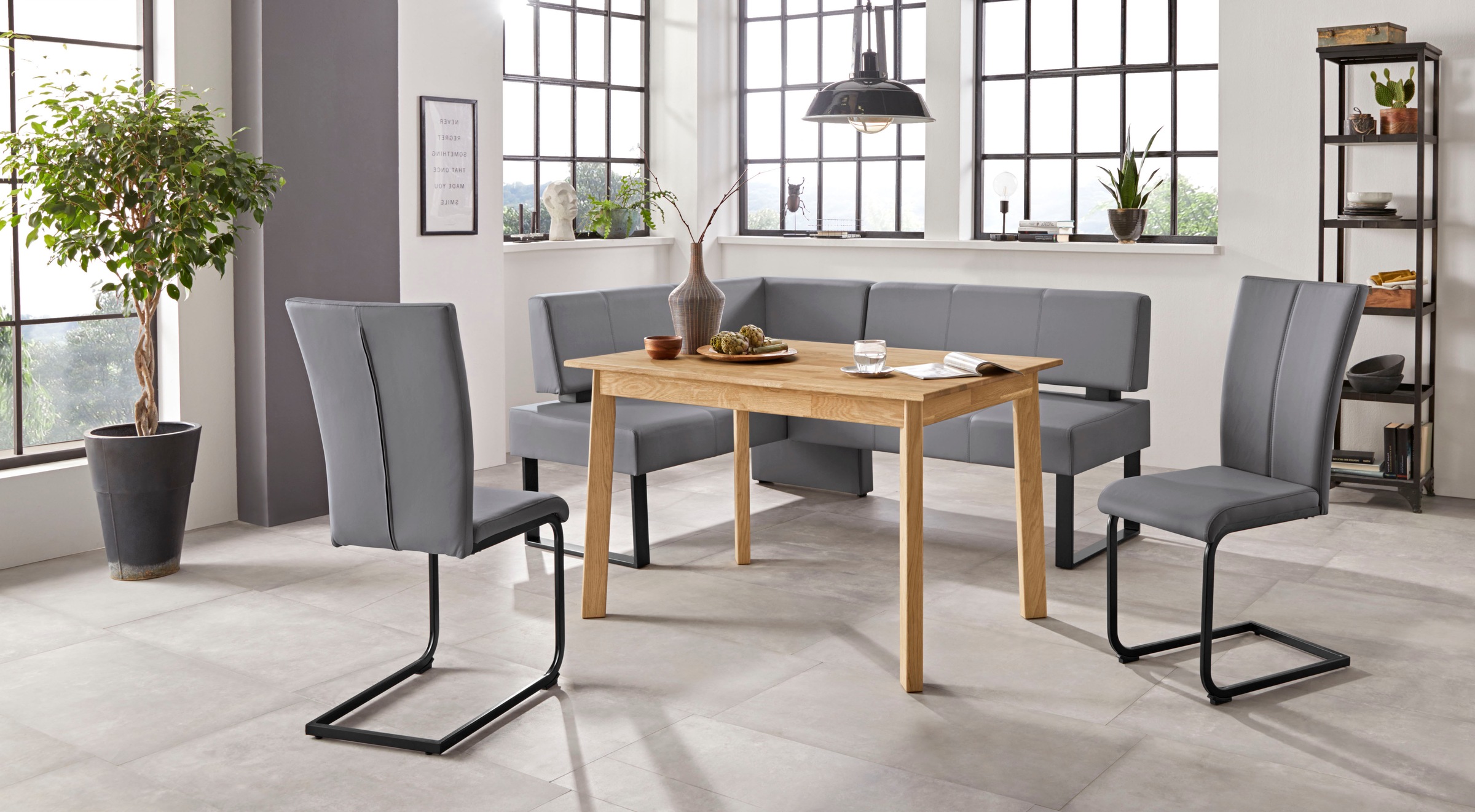 OTTO home Eckbank "Oliver mit Metallgestell, Küchenbank" verschiedene Bezüg günstig online kaufen