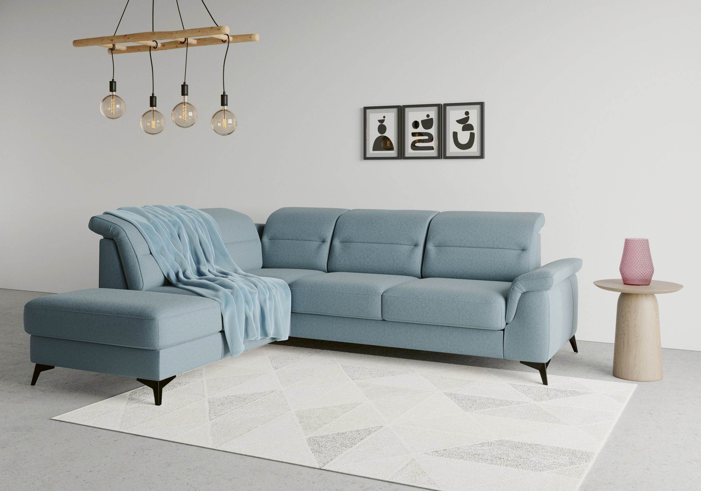sit&more Ecksofa "Sinatra L-Form", mit Ottomane, optional mit Kopfteilverst günstig online kaufen