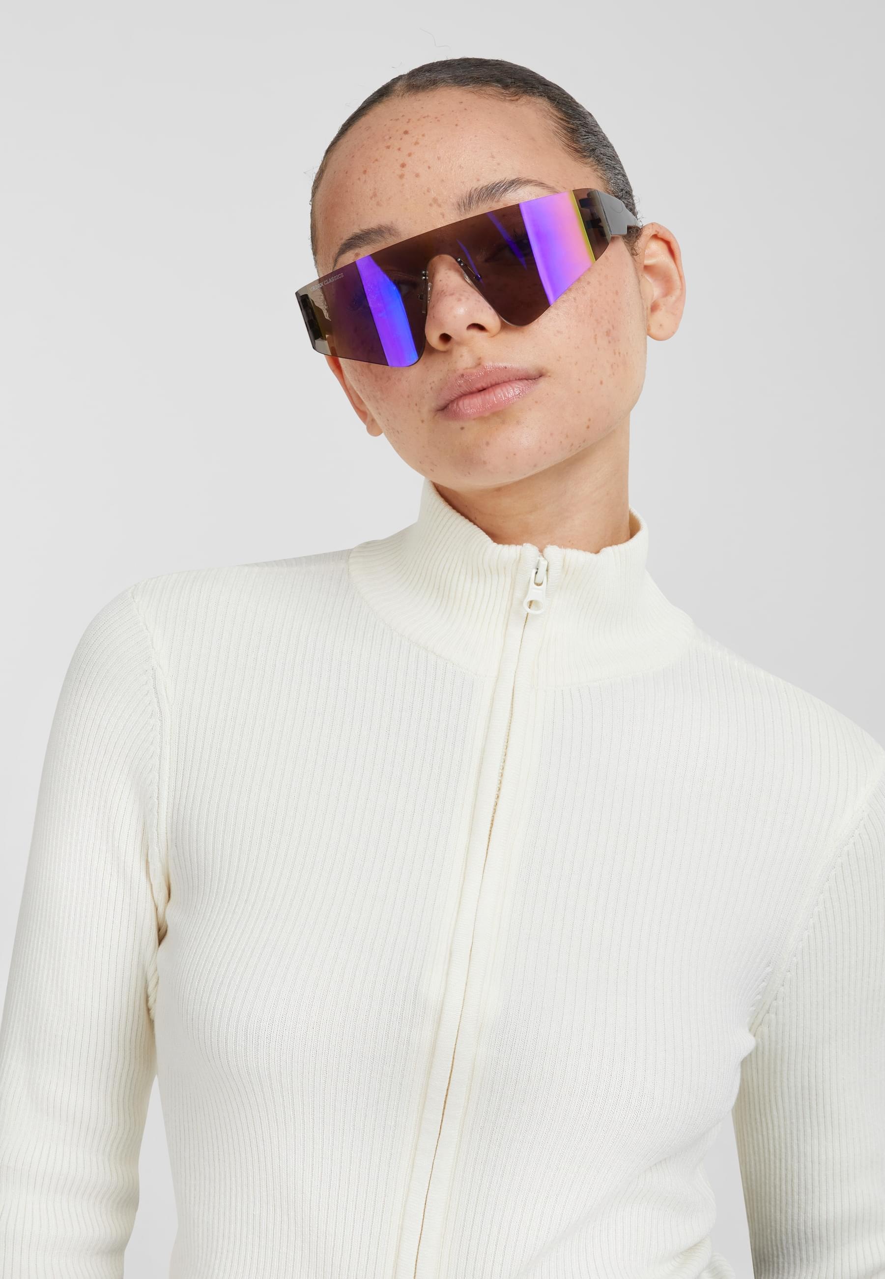 URBAN CLASSICS Cardigan »Urban Classics Damen Ladies Cropped Rib Knit Zip Cardigan«