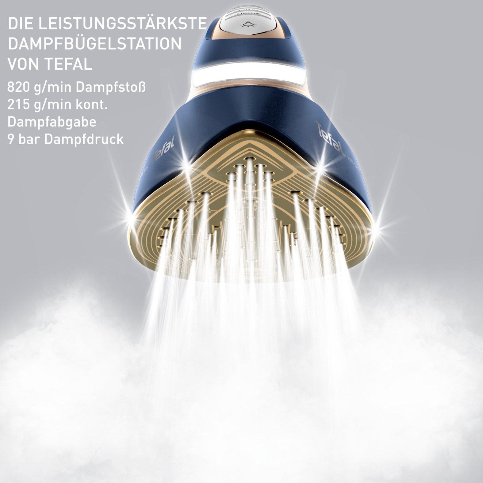 Tefal Dampfbügelstation »Pro Express Vision Max« 1.200 ml Wassertank LED-Leuchte, 5 Einstellungen, Kalk-Kollektor, 1,2 Liter Wassertank