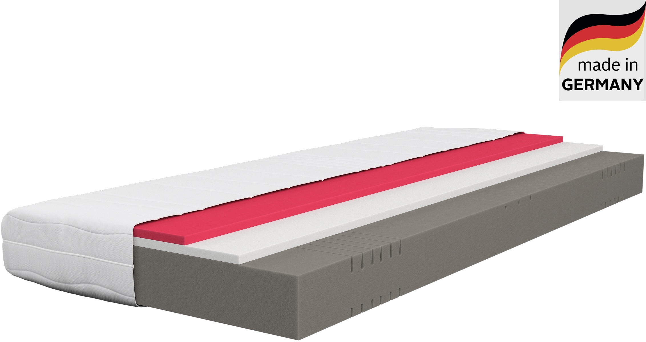 OTTO home 1100000002199 "Feeny, 7 Zonen Wendematratze, 90x200 cm, 140x200 cm & mehr" 19 cm hoch 1 Stk. tlg. Matratze mit Visko-Auflage (RG 50) - und Hypersoftauflage (RG 36)
