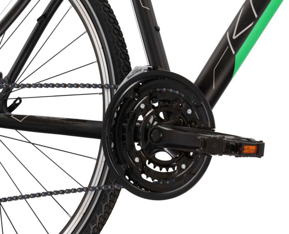 Kross Crossrad »KROSS Crossbike Evado 2.0 28" schwarz 21 Gänge«, 21 Gang, Shimano, Tourney Schaltwerk, Kettenschaltung