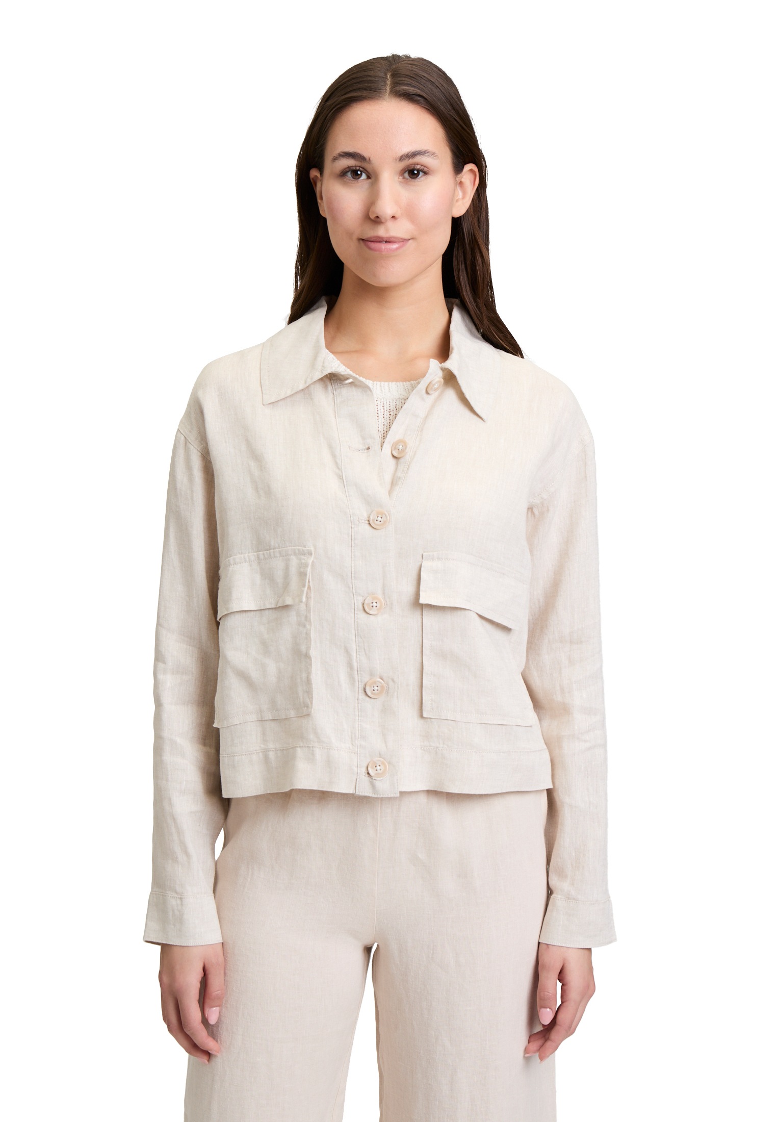 Cartoon Canvasjacke "Cartoon Damen Casual-Jacke mit aufgesetzten Taschen" günstig online kaufen
