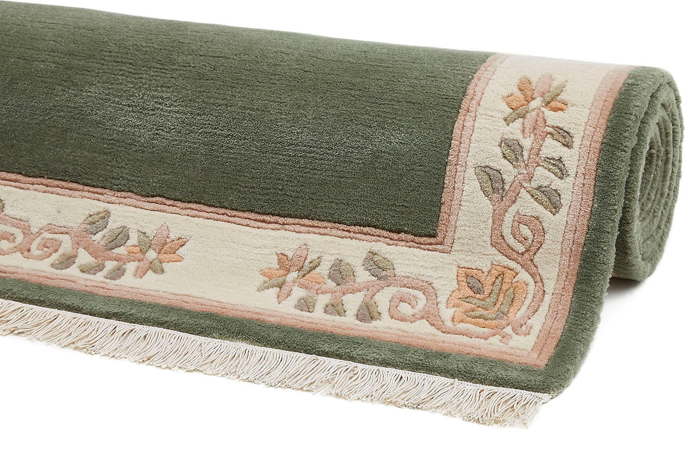 LUXOR living Wollteppich »Adour«, rechteckig, 18 mm Höhe, reine Wolle, handgeknüpft, mit Bordüre und Fransen, Wohnzimmer
