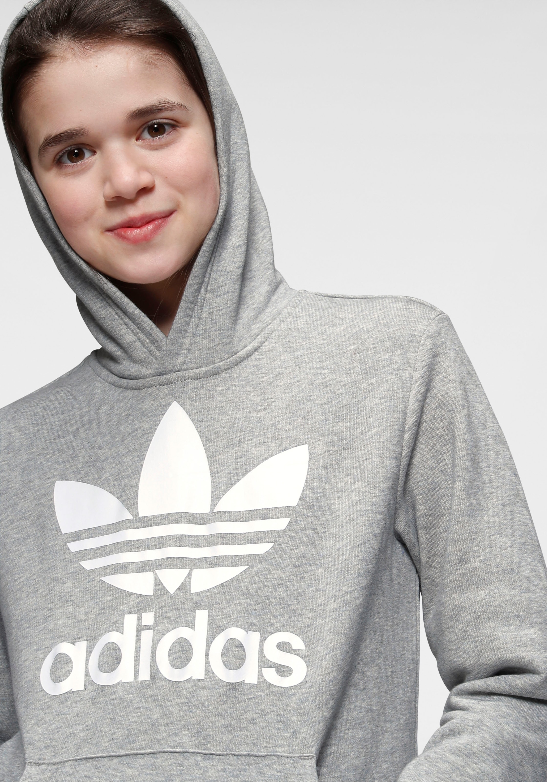 Adidas originals trefoil boyfriend hoodie sweatshirt best sale