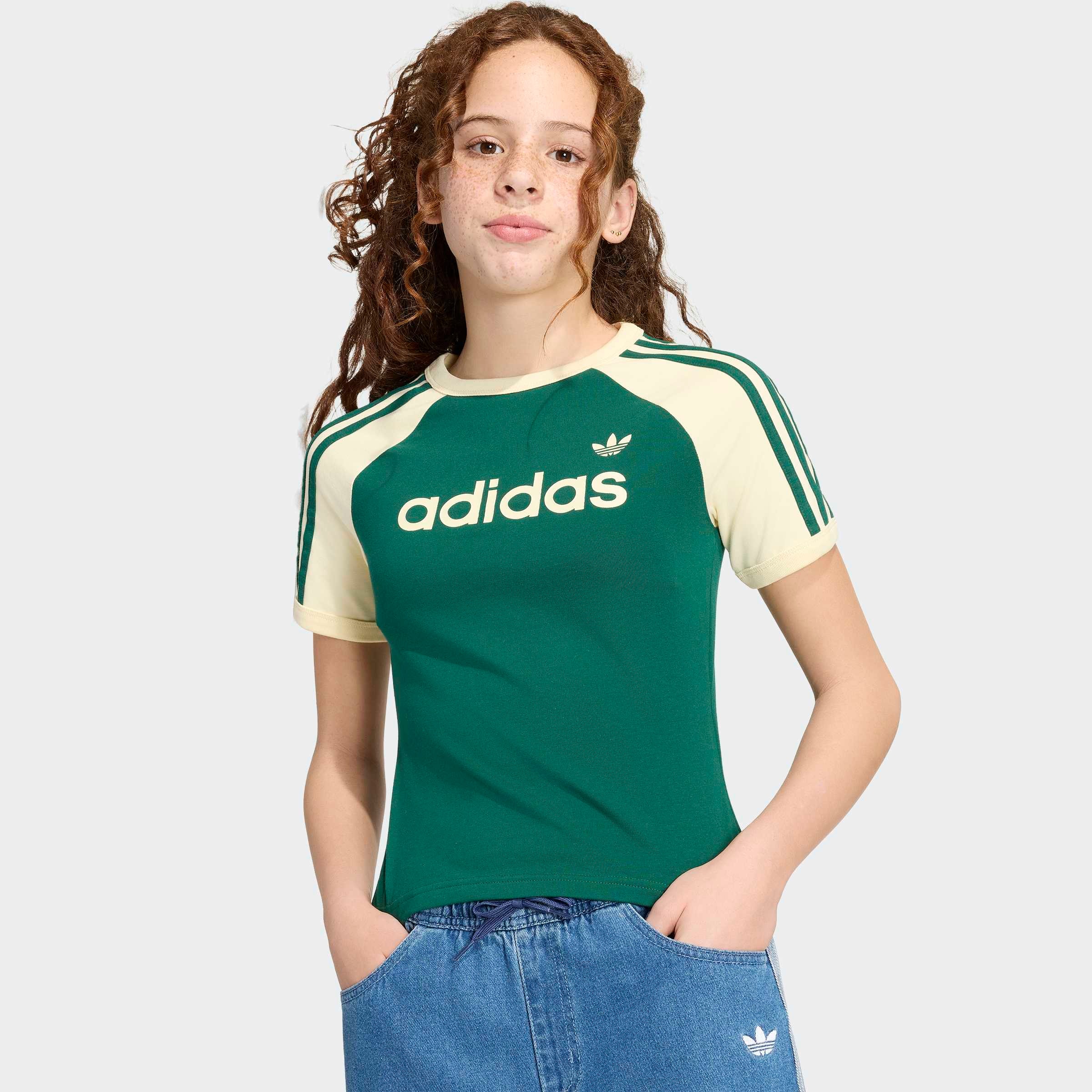 adidas Originals T-Shirt "3S SL TEE" für Kinder, Basic-Design, aus Baumwolle und Elasthan