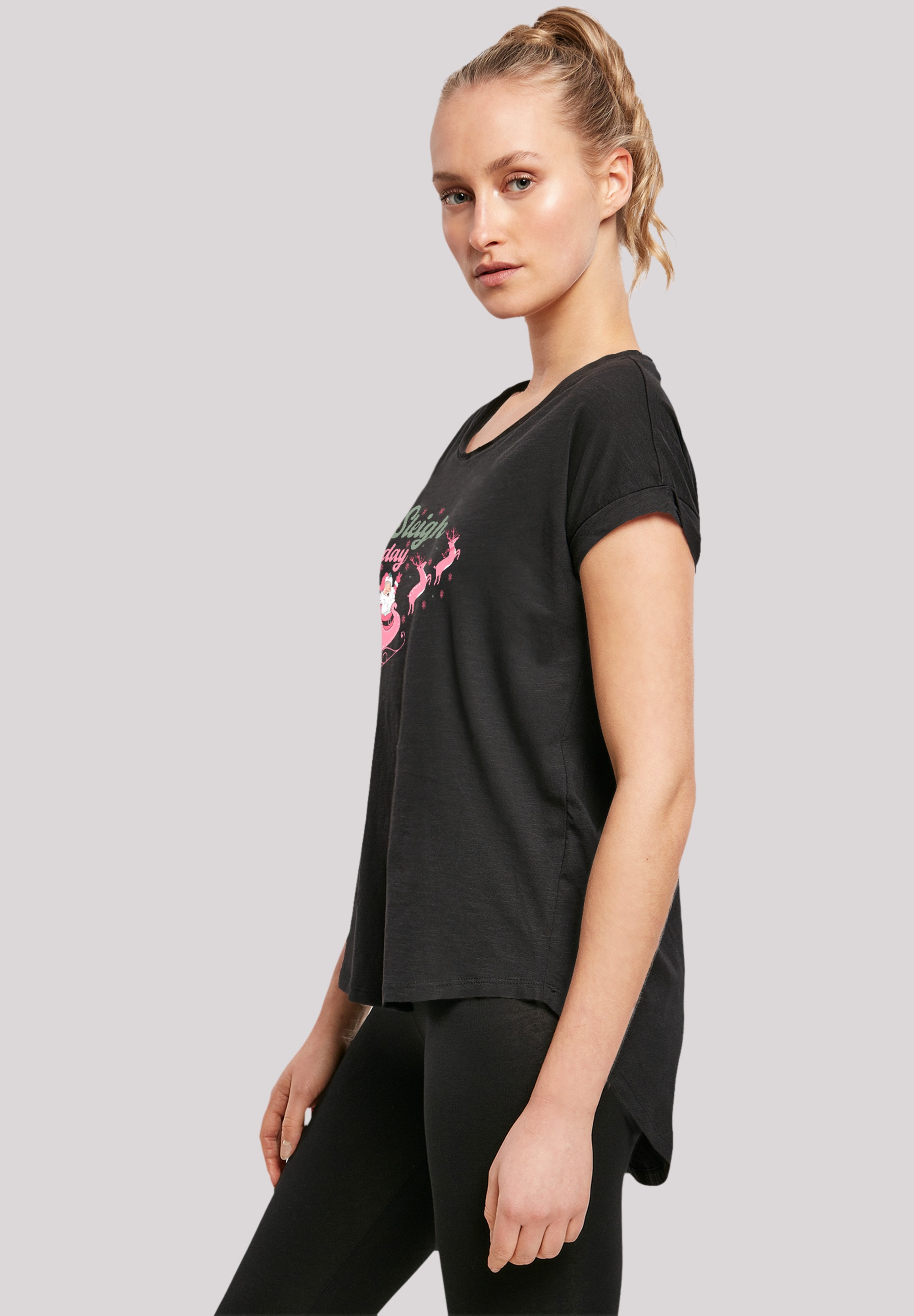 F4NT4STIC T-Shirt »Sleigh all day Santas Reindeers«, Premium Qualität, Weihnachts-Kollection