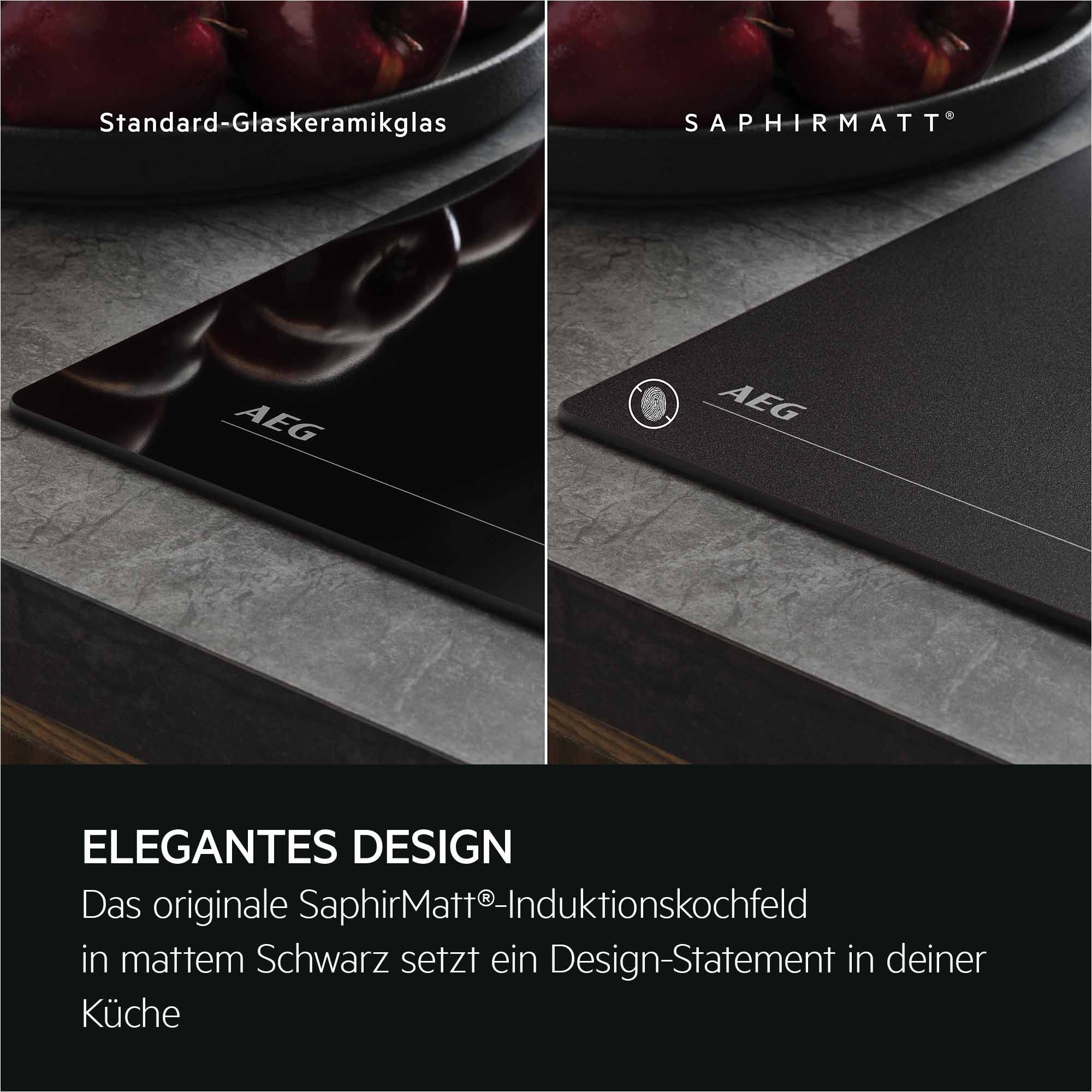 AEG Induktions-Kochfeld »TII84B1FFZ« SaphirMatt- 4x kratzresistentere Oberfläche, Booster, Made in Germany