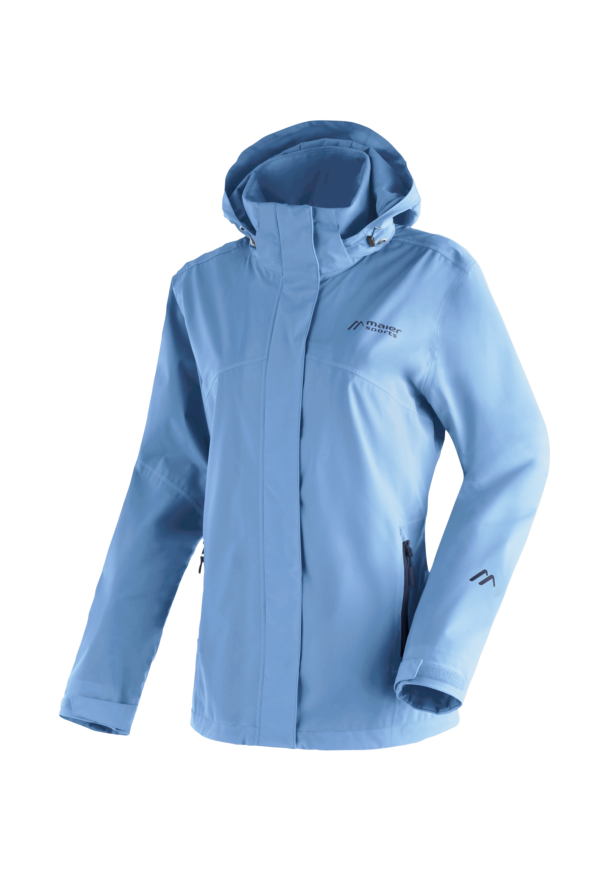 Maier Sports Regenjacke "Metor rec W" Damen Jacke mit Kapuze, Windjacke wasserdicht atmungsaktiv, Reg. Fit