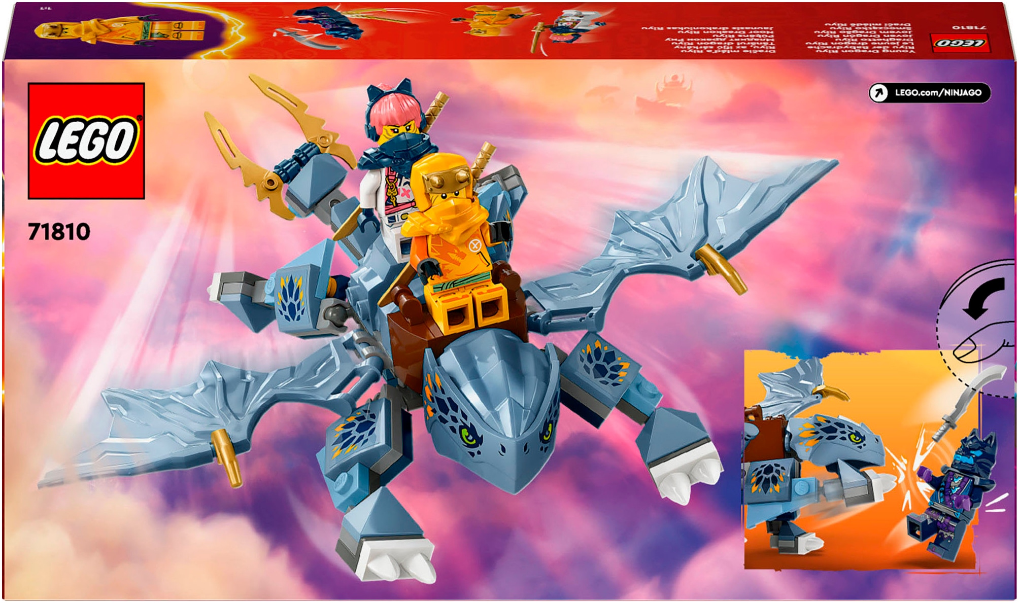LEGO® Konstruktionsspielsteine »Riyu der Babydrache (71810), LEGO Ninjago«, (132 St.), Made in Europe