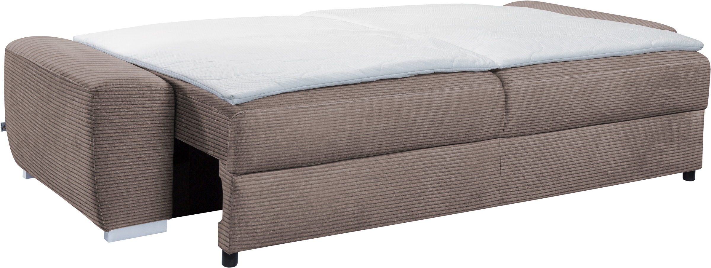 exxpo - sofa fashion 3-Sitzer »SOLSBURY, bequem und komfortabel, Sofa, Schlafsofa«, inkl. Federkern-Polsterung, Bettfunktion und Stauraum, in Cord