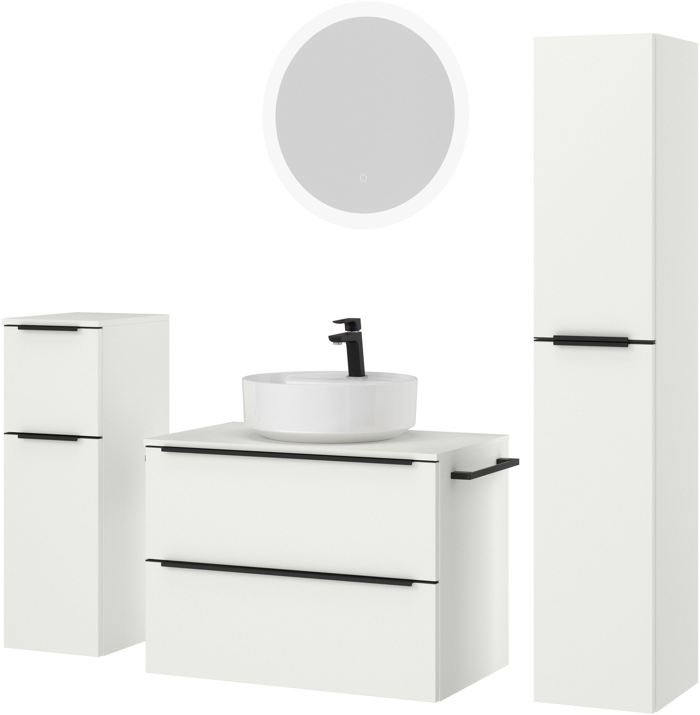 nobilia Badmöbel-Set "Alvene", (4 St., vormontiert, mit Soft-Close), inkl. günstig online kaufen