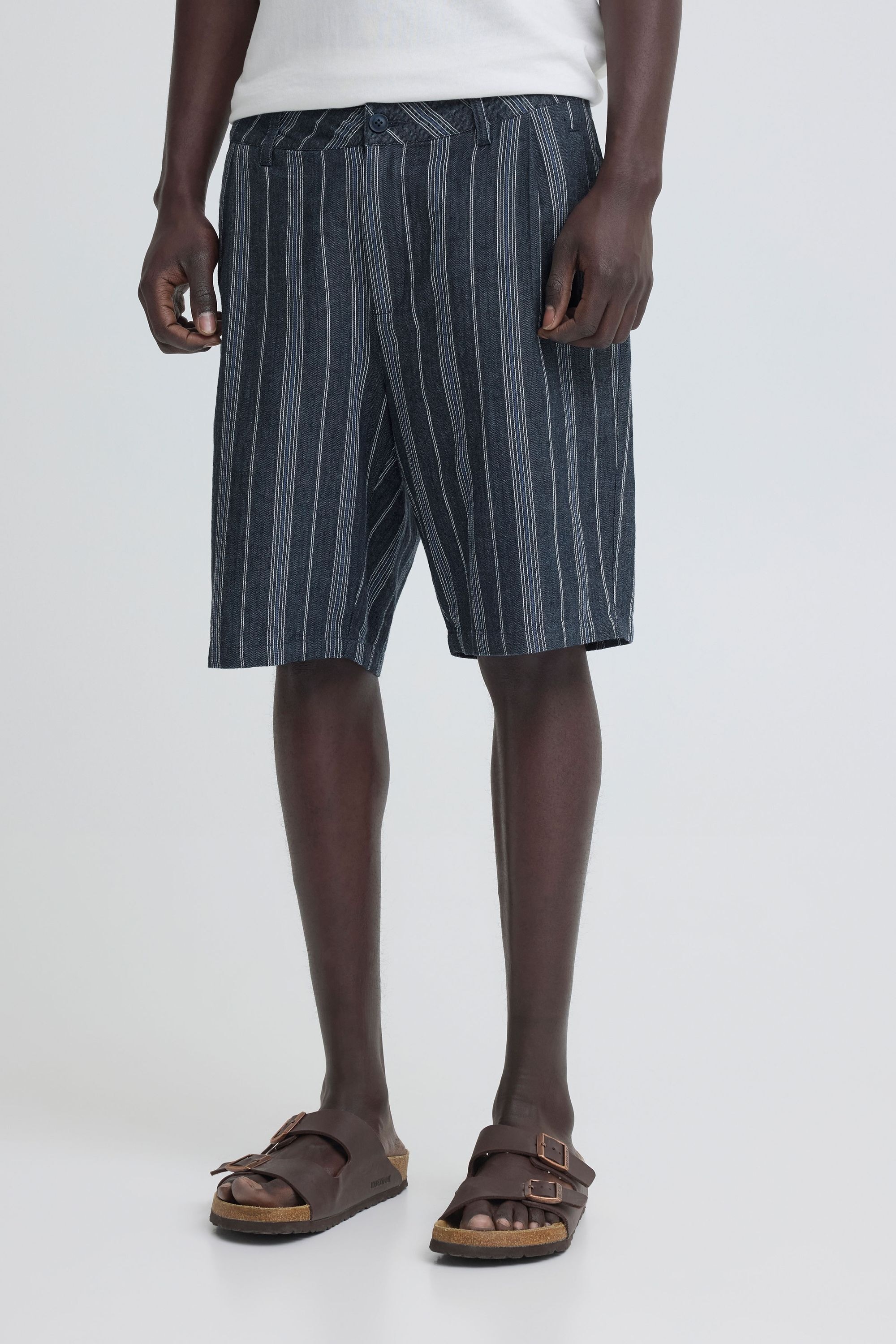 Blend Leinenhose "BHMaddox Linen Mix Striped" Sommerliche Shorts aus Baumwo günstig online kaufen