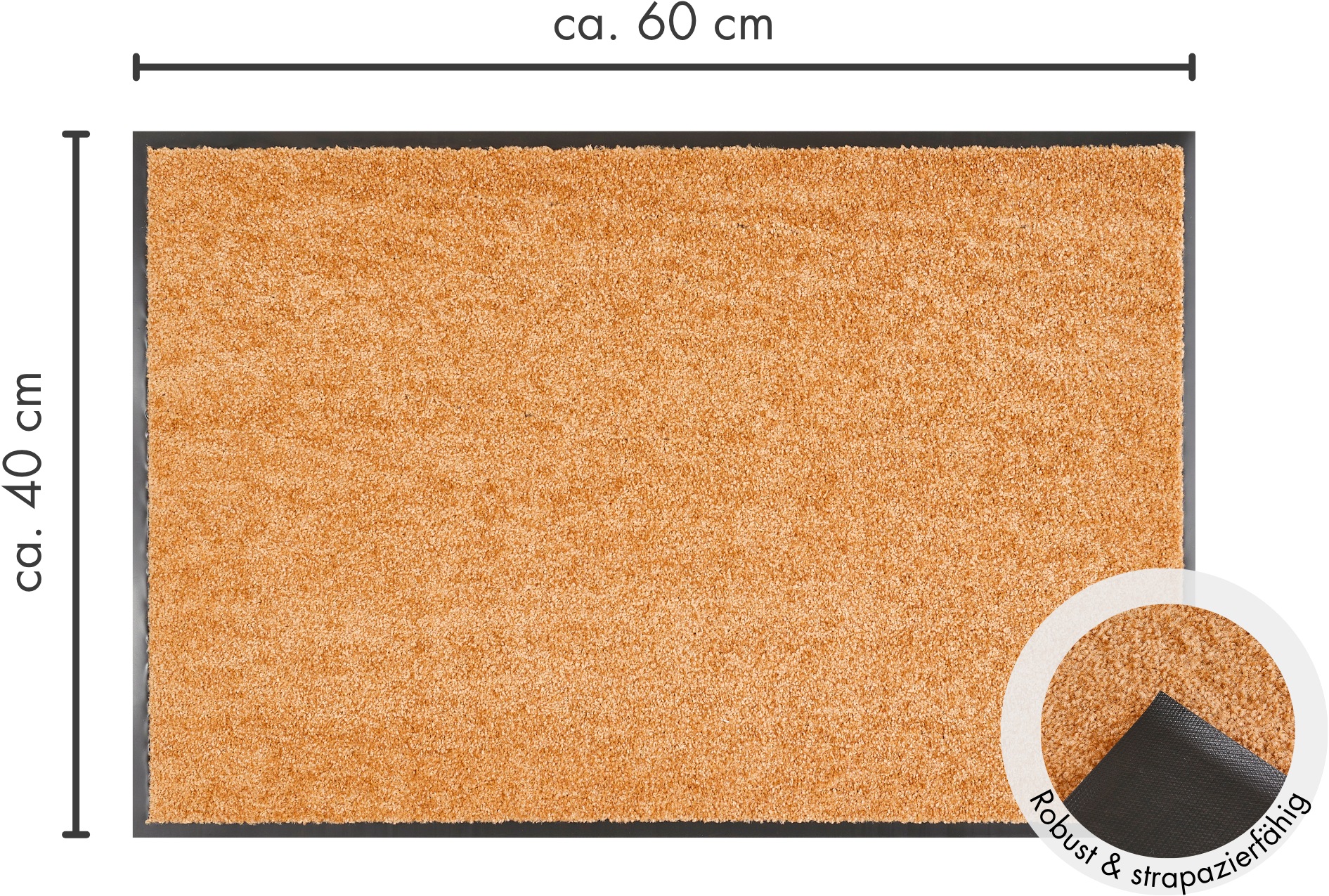 Andiamo Fußmatte »Super Wash & Clean, Made in Belgium« rechteckig 7 mm Höhe Schmutzfangmatte, Uni Farben, rutschhemmend, waschbar