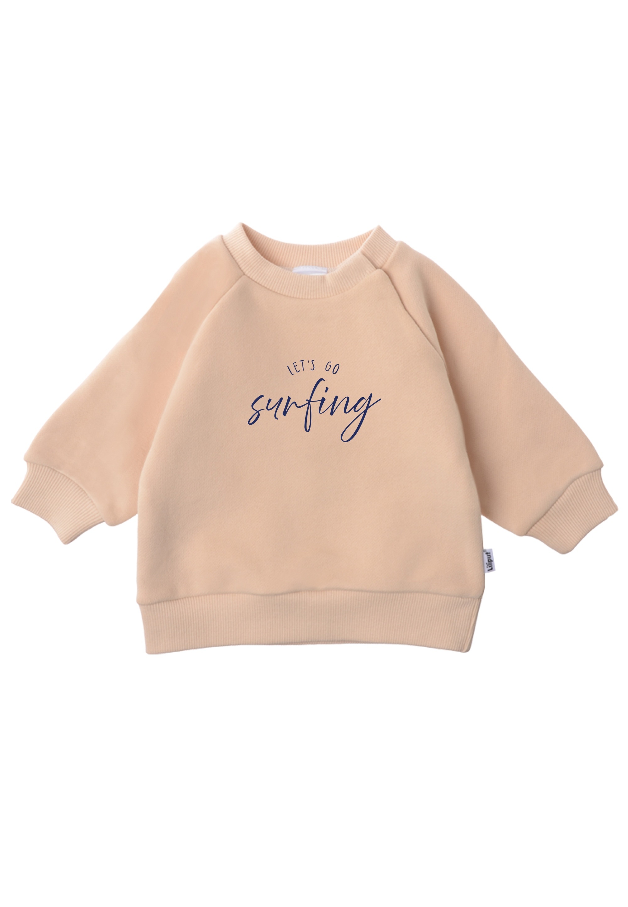 LILIPUT Mädchen Sweatshirt "Surfing", beige, Gr. 62, bedruckt, 80% Baumwolle, 20% Polyester, Sweatshirts, mit Bündchen am Ärmel