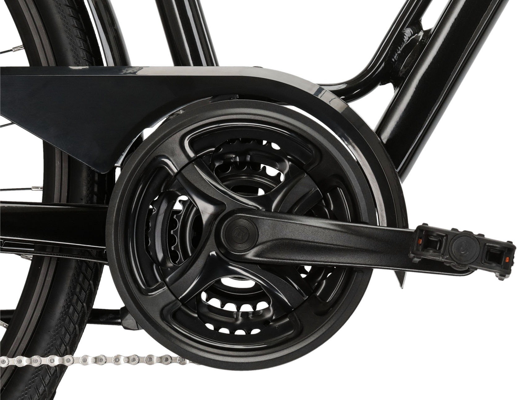 Kross Cityrad »KROSS Citybike Sentio 3.0 schwarz 24 Gänge«, 24 Gang, Shimano, ACERA M3020 Schaltwerk, Kettenschaltung