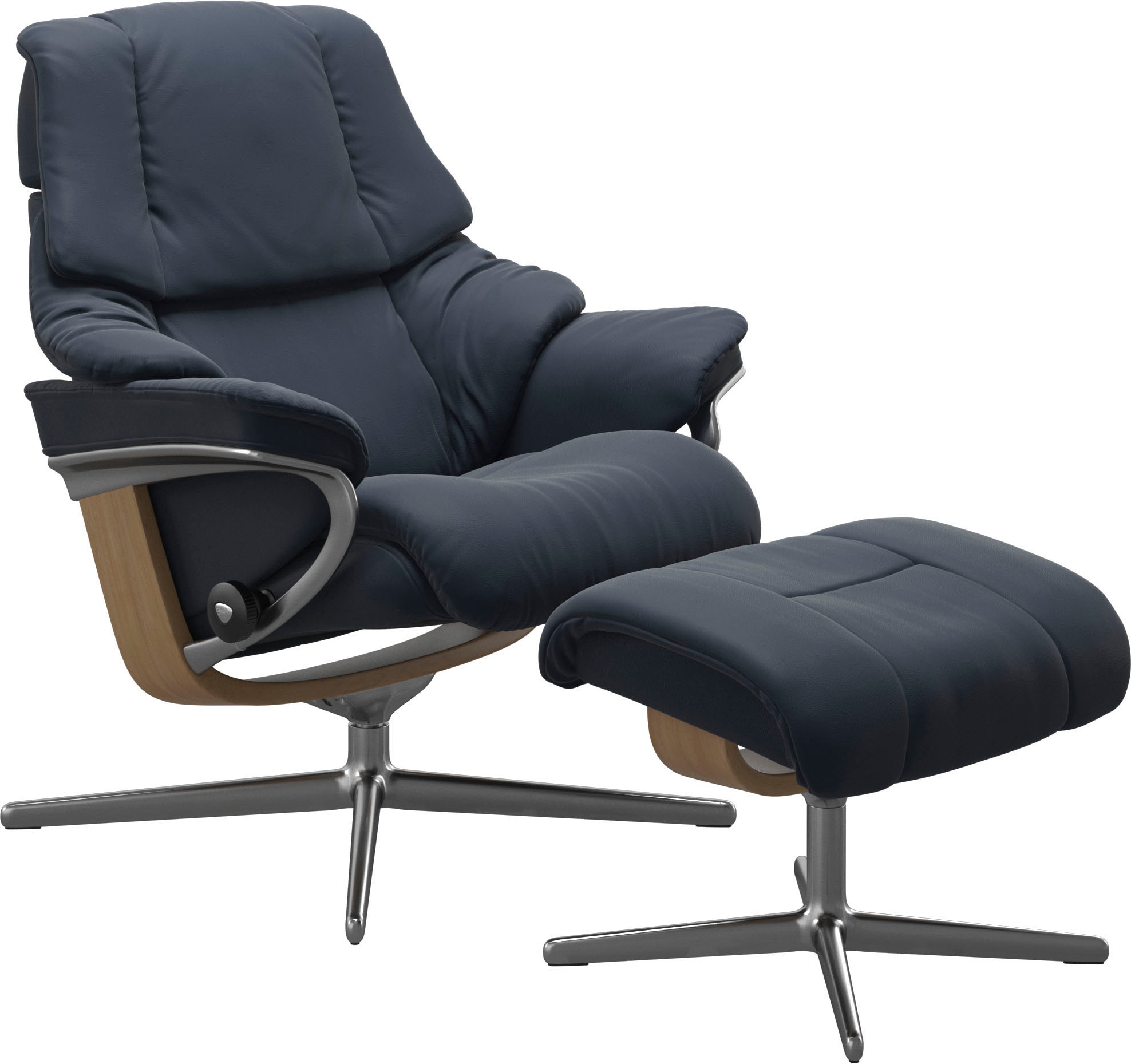 Stressless Relaxsessel "Reno" mit Cross Base, Größe S, M & L, Holzakzent Ei günstig online kaufen