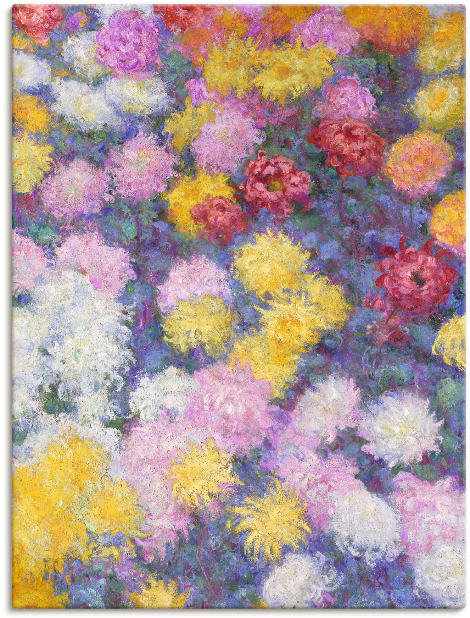 Artland Leinwandbild "Chrysanthemen. 1897", Blumenwiese, (1 St.), auf Keilrahmen gespannt