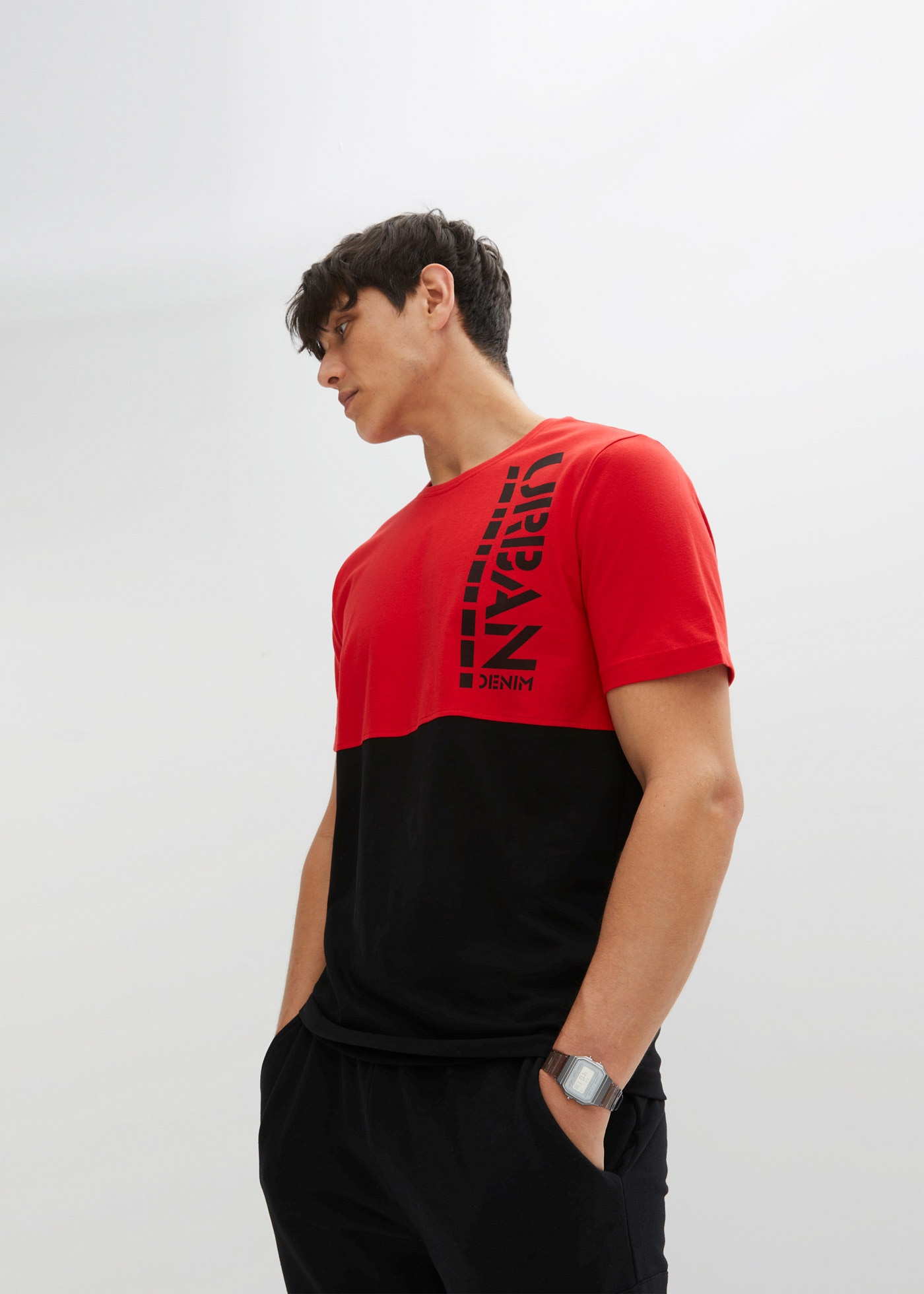 bonprix T-Shirt regular fit, kurzärmelig, aus Baumwolle günstig online kaufen