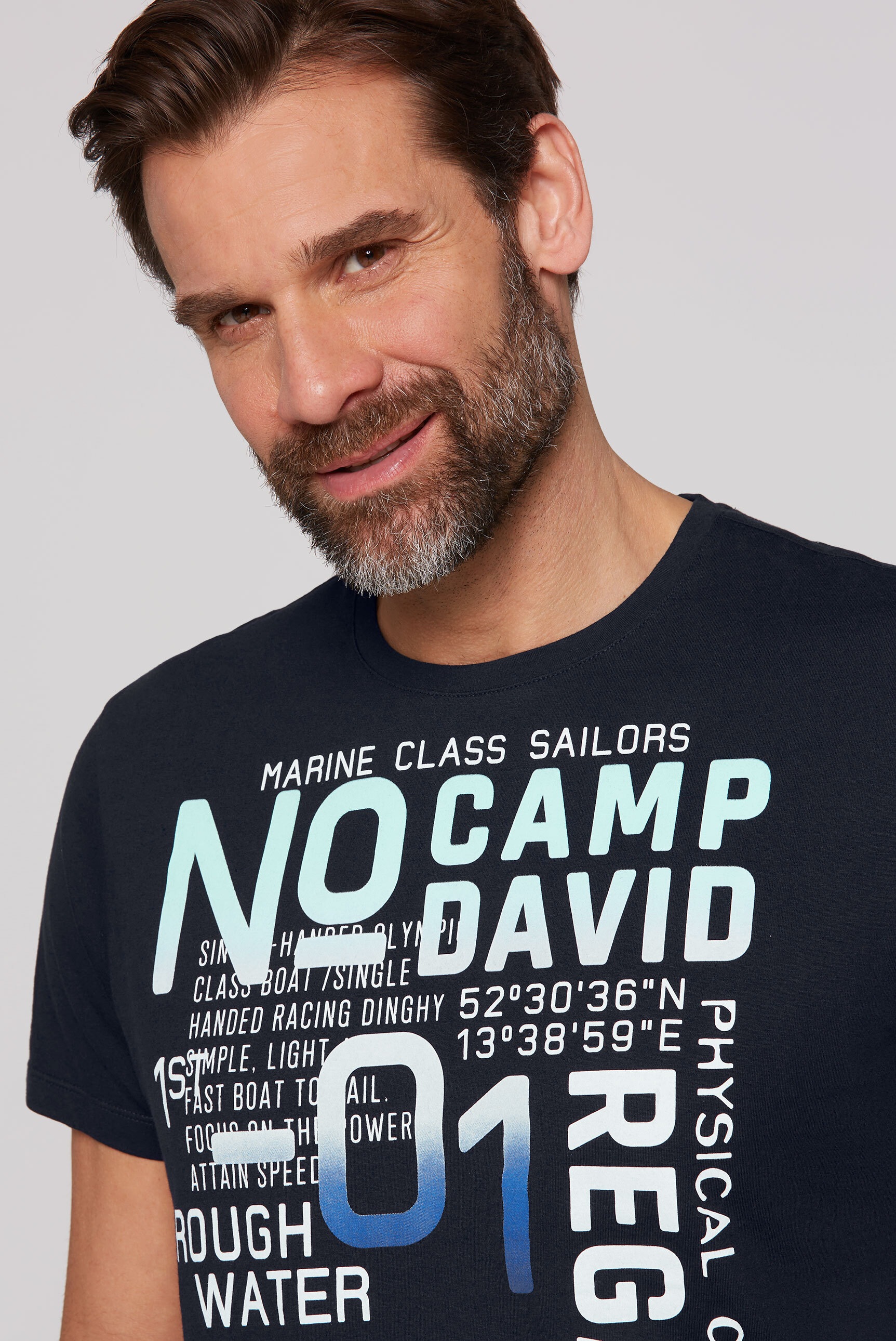 CAMP DAVID Rundhalsshirt, aus Baumwolle