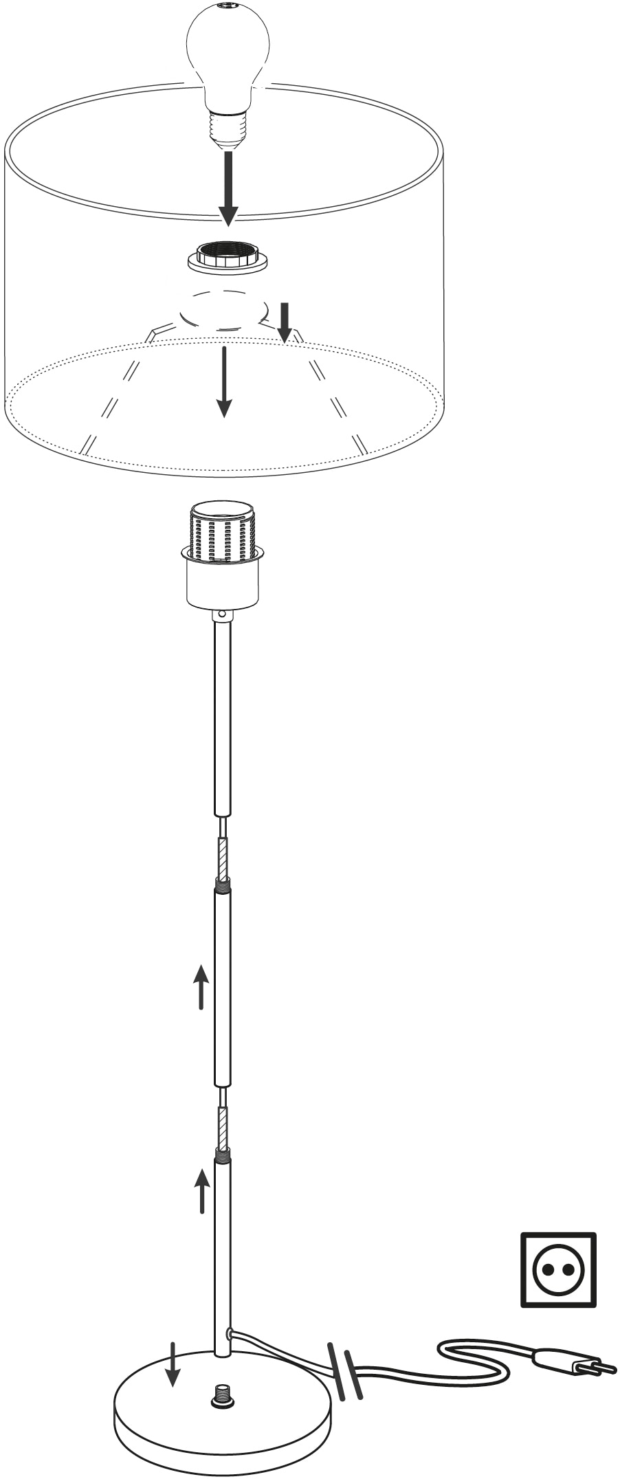 EGLO Stehlampe »MASERLO«, 1 flammig-flammig