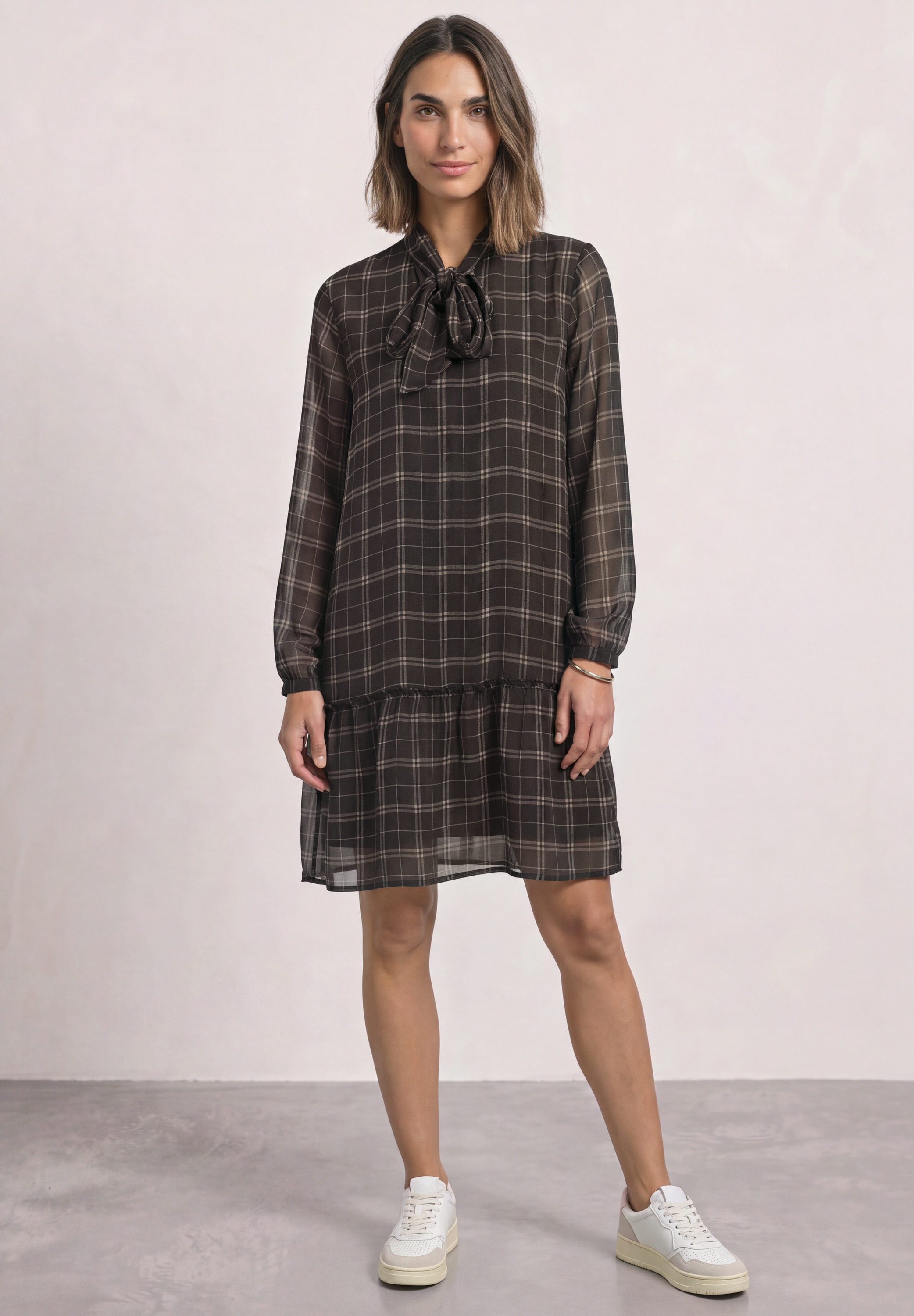 STREET ONE Midikleid Ohne Taschen mit Schleifendetail